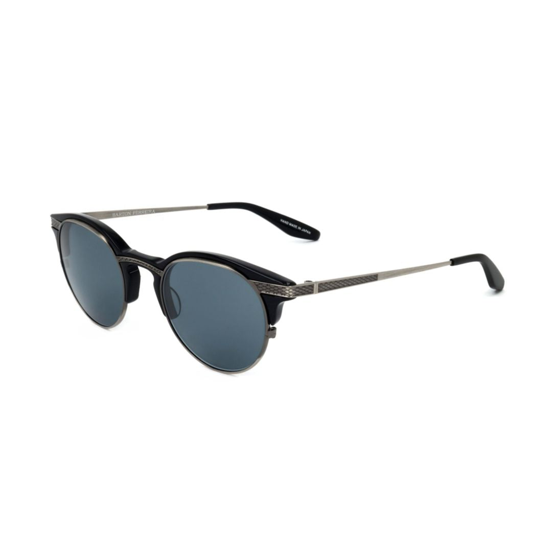 Bp0092 480gl Round Metal Sunglasses with Textured Arms