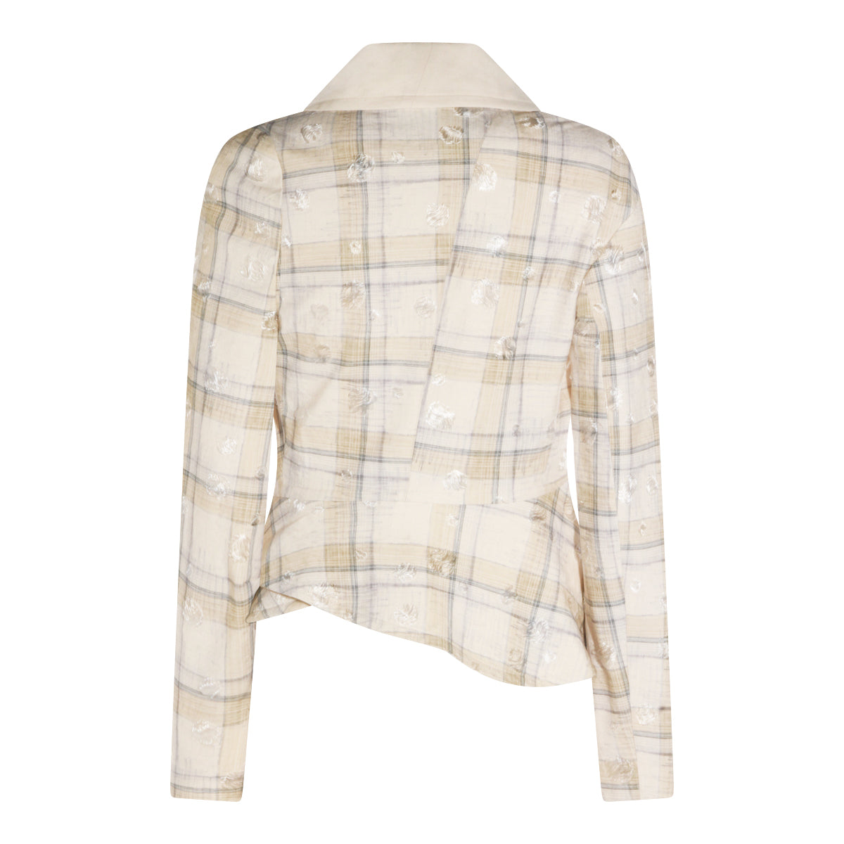 Ecru Check Blazer