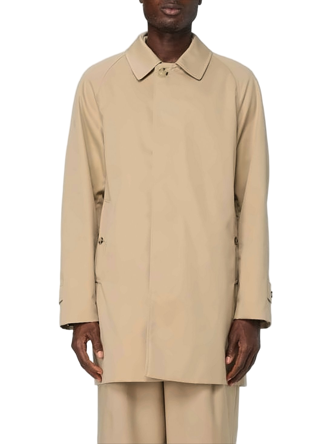 Classic Short Car Coat in Smooth Cotton Fabric