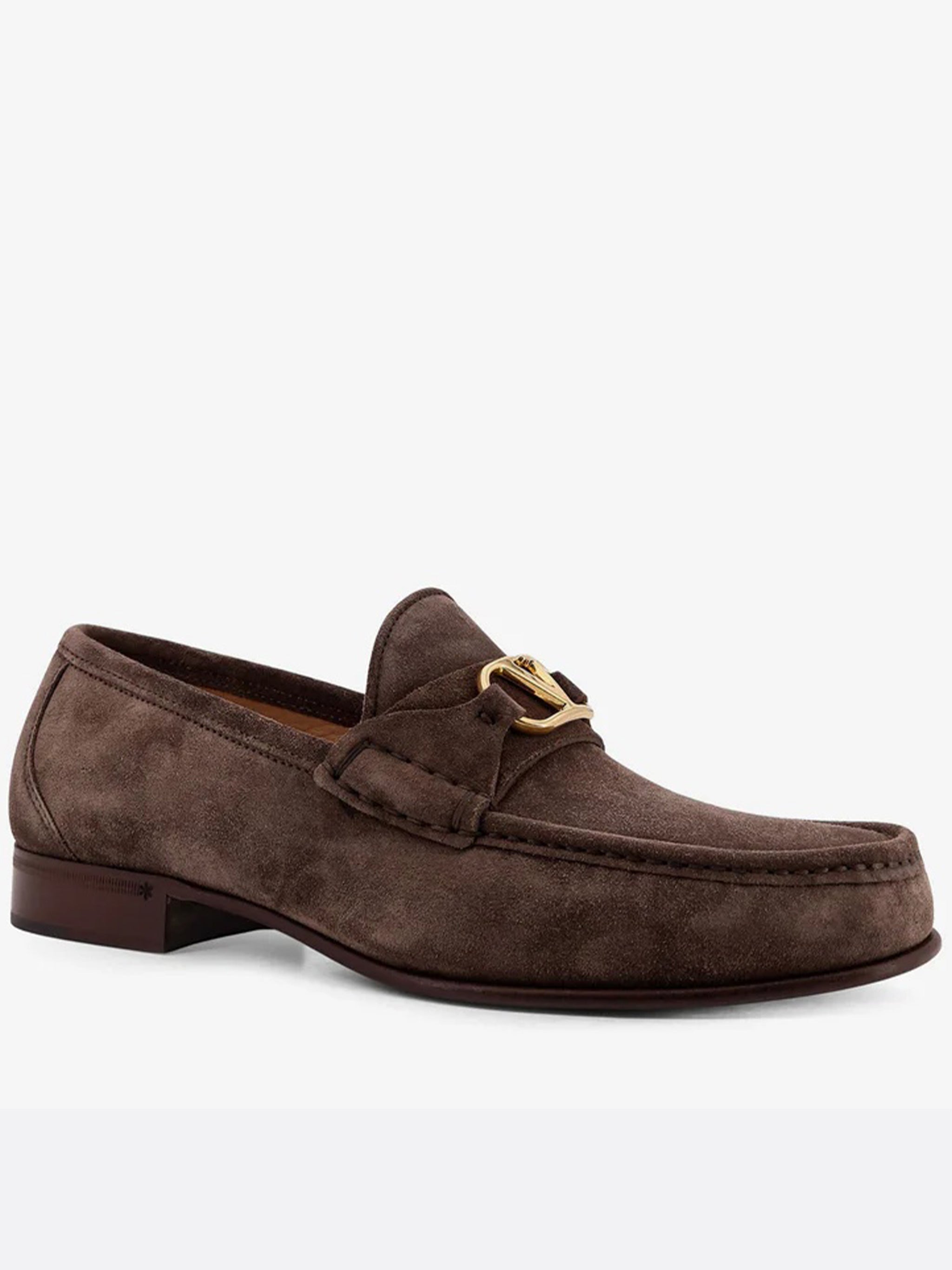 Brown Loafer Moccasin Toe Suede Loafers