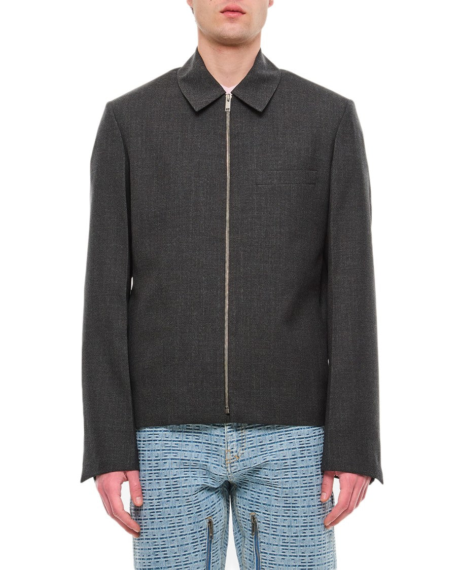 Zipped Short Structured Jacket