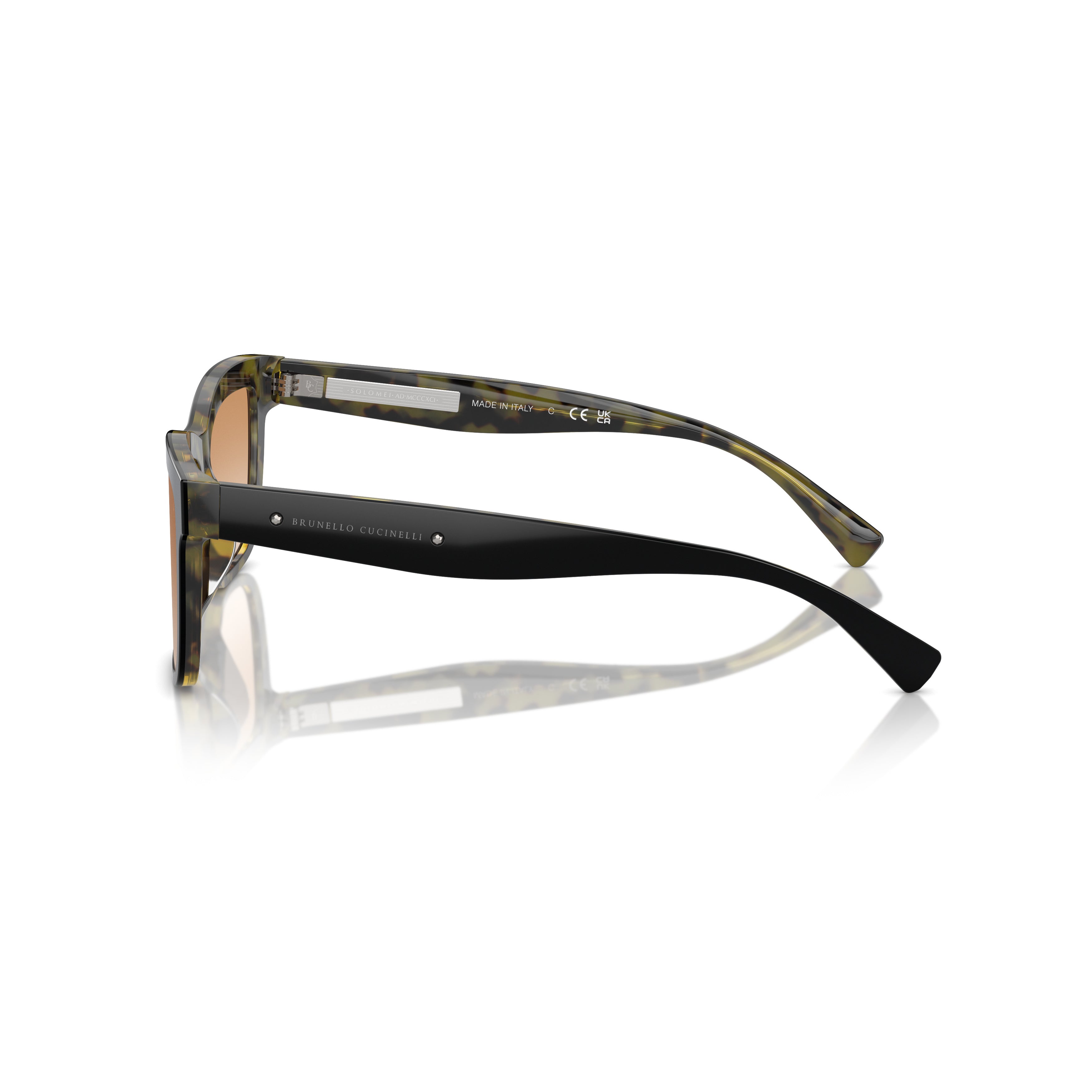 0bc4009s Bold Rectangular Acetate Sunglasses with Tortoiseshell Arms