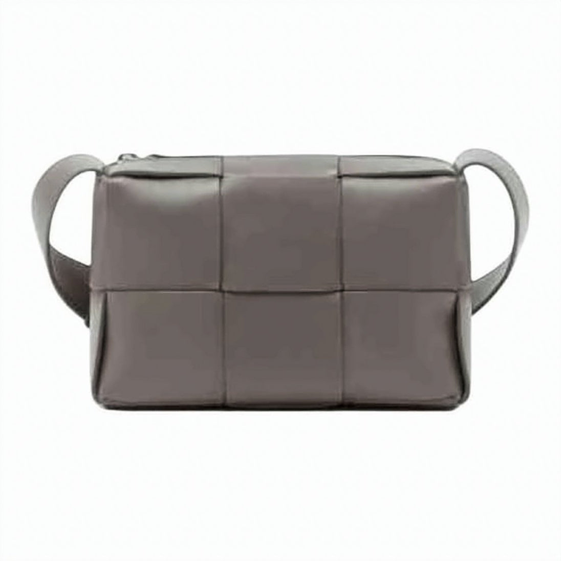 Rectangular Woven Calf Leather Crossbody Bag