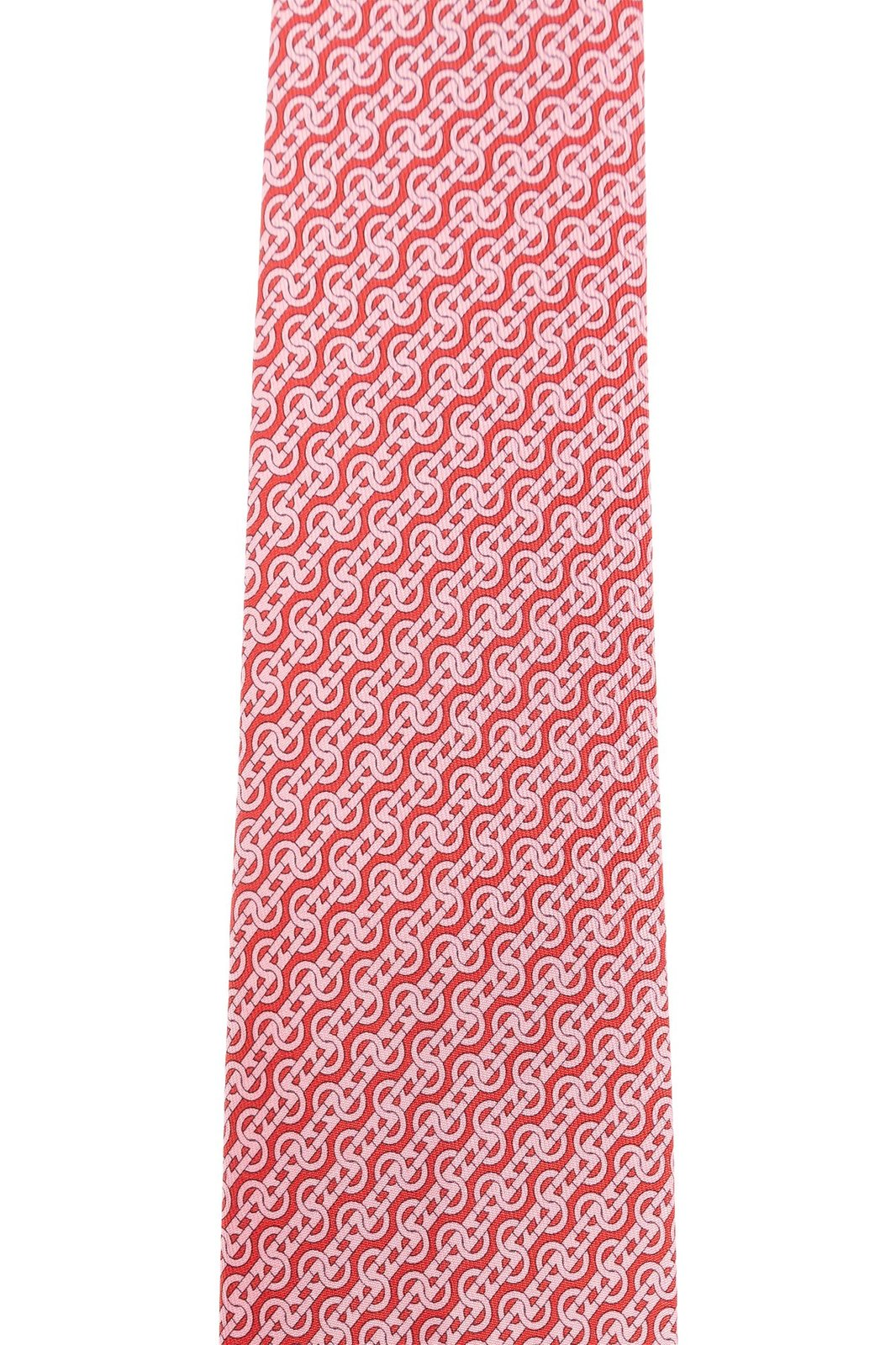 Geometric Pattern Slim Tie in Shades of Pink