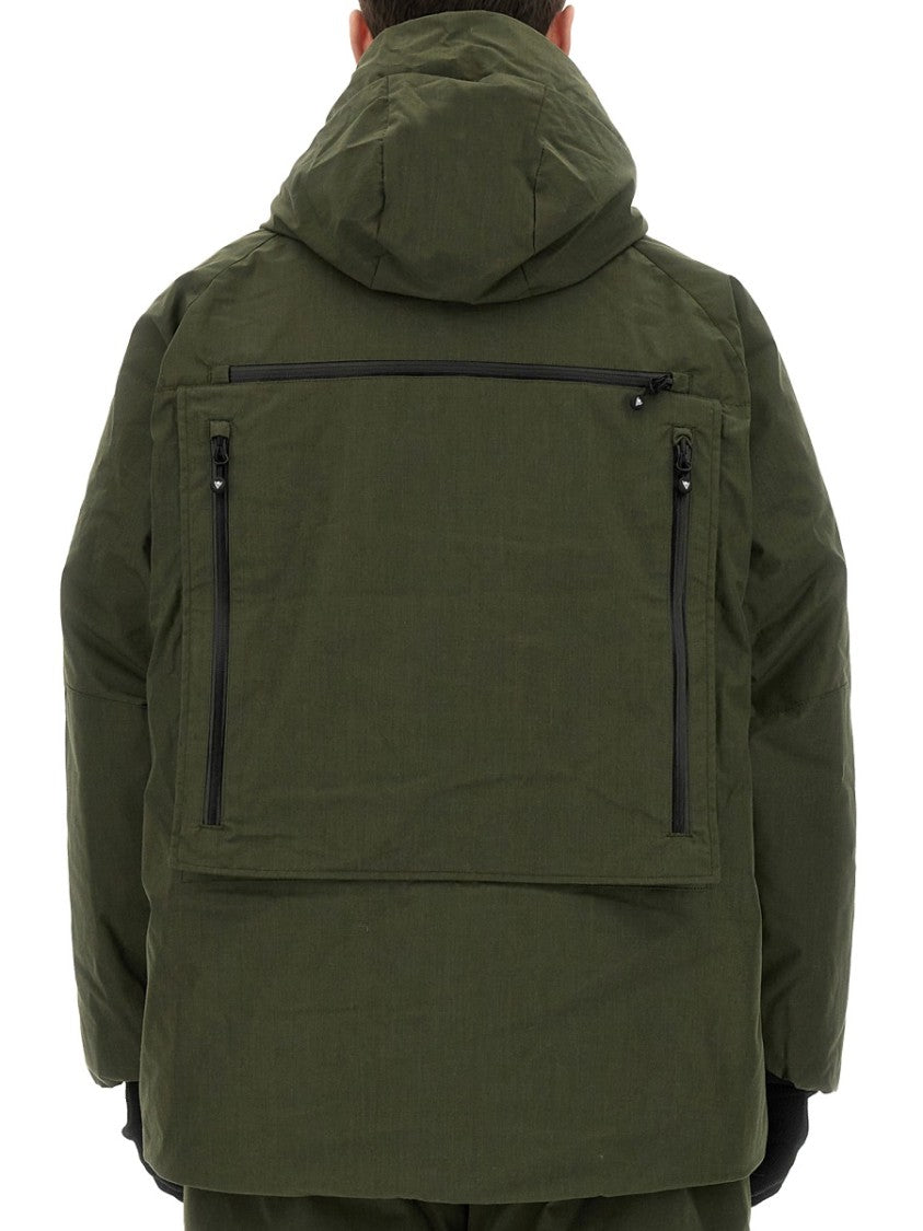 Functional Green Jacket With Utility Pockets