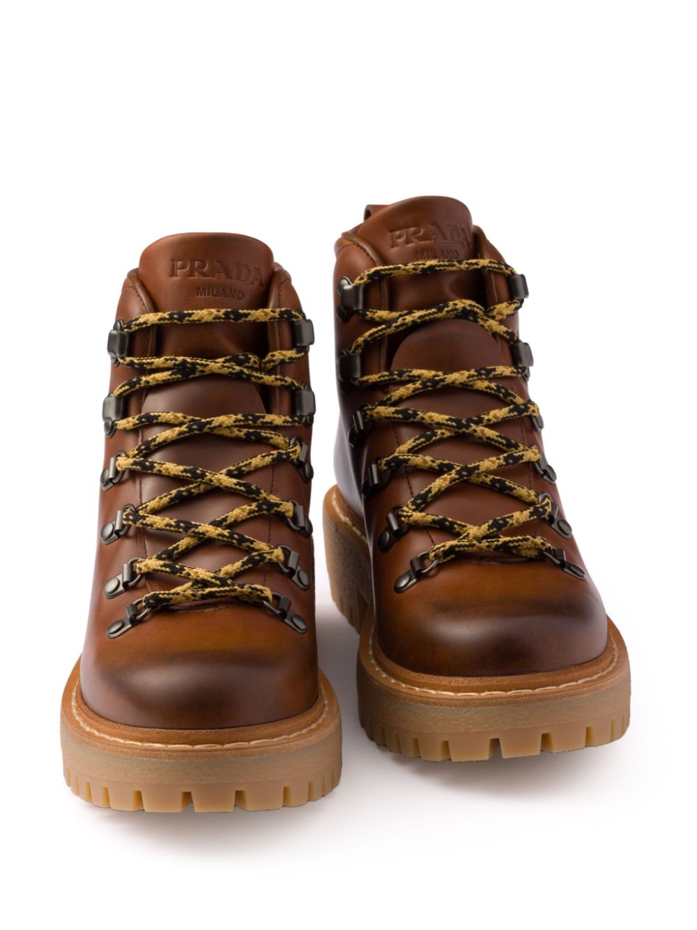 Laced Leather Ankle Boots