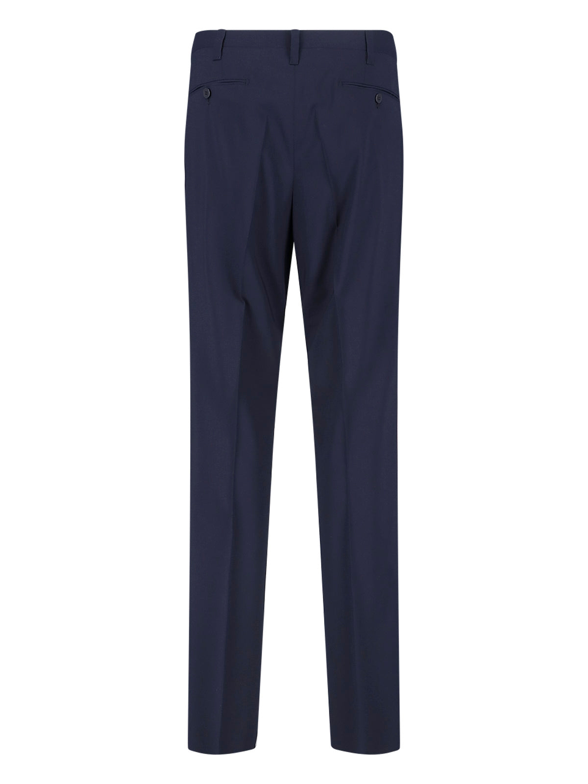 Navy Blue Double-Breasted Virgin Wool Suit