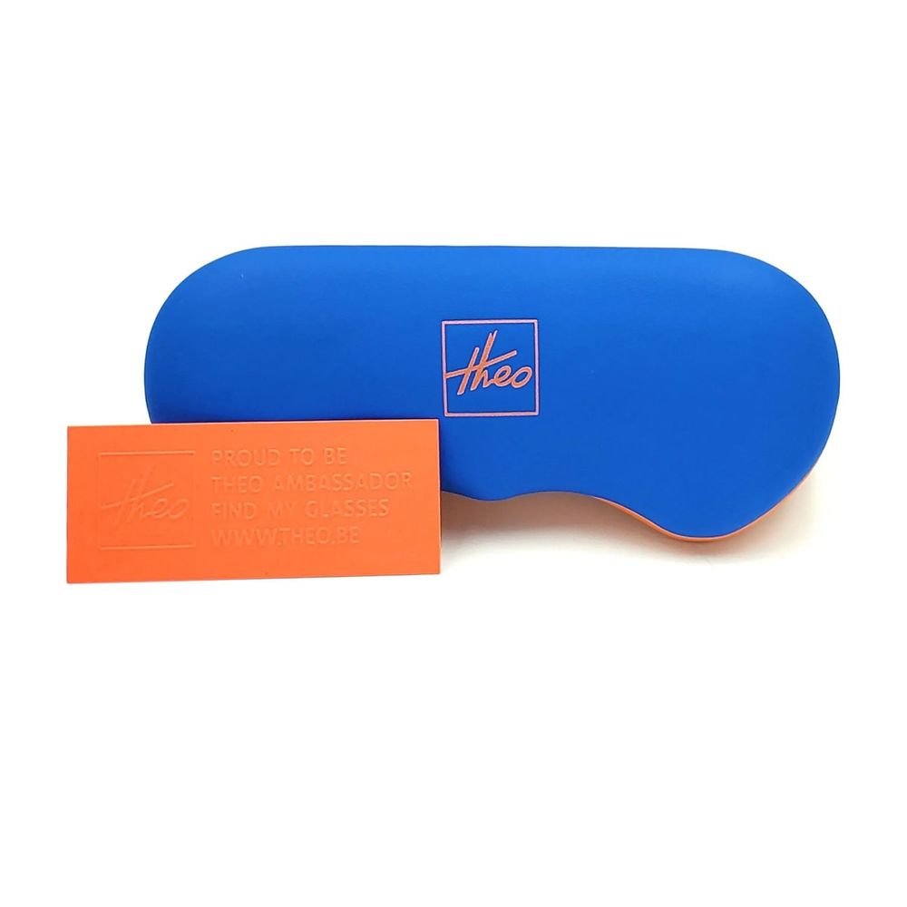 Bold Rectangular Eyewear Frames with Fluo Red Outline
