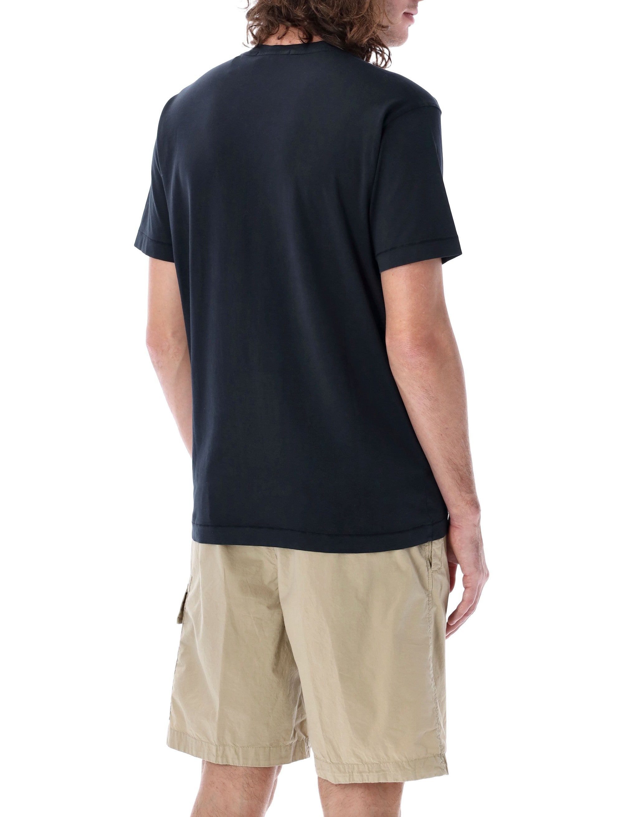 Cotton Jersey T-Shirt With Compass Patch