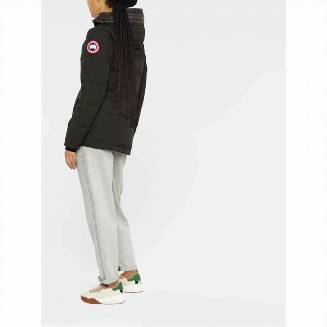 Quilted Black Down Jacket with Hood