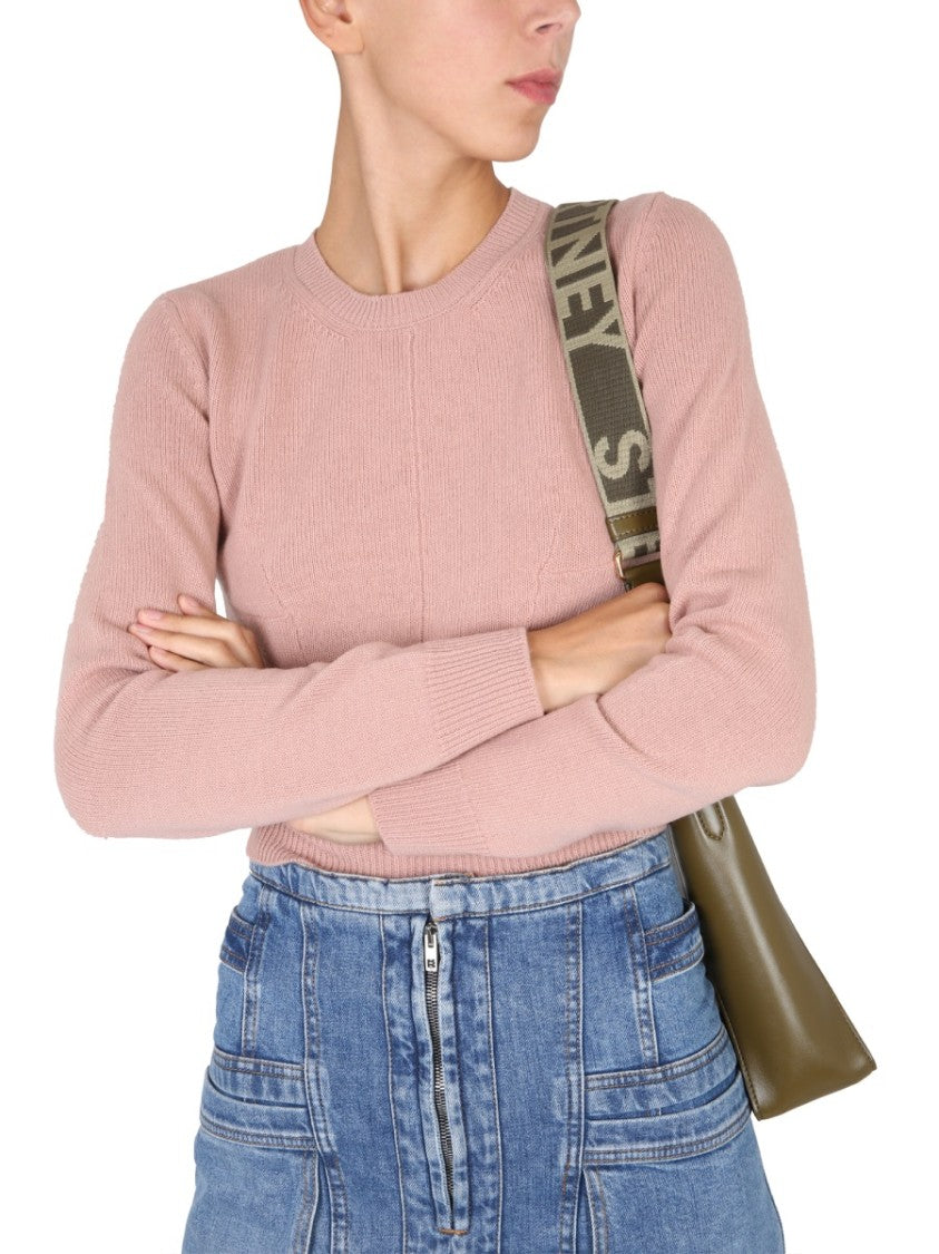 Cropped Wool Jersey Sweater