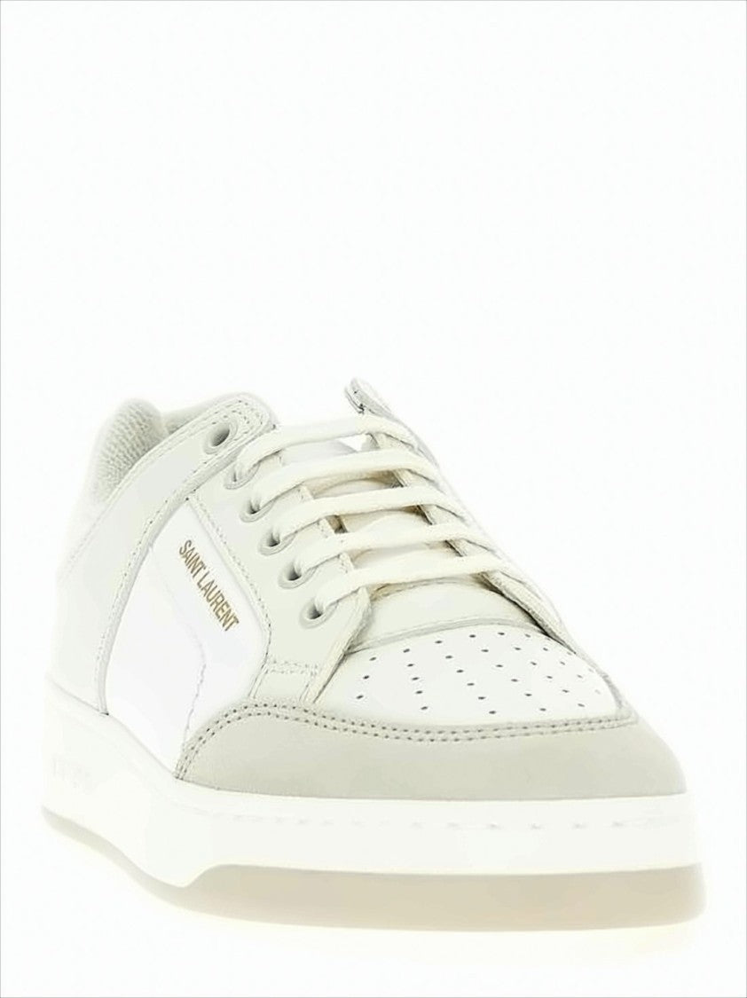 Low-Top Sneakers with Gold Lettering