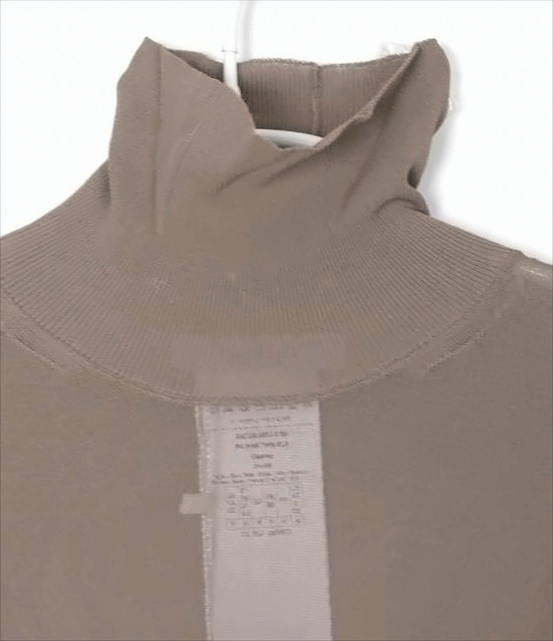 Long-Sleeved Turtleneck Top with Ribbed Details