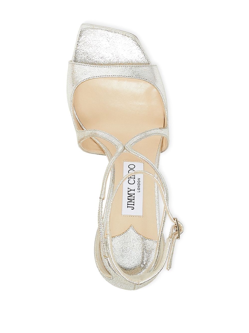 Metallic Ankle Strap Flats