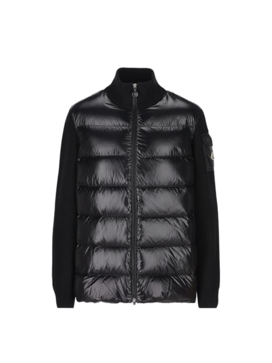 Quilted Front Black Jacket