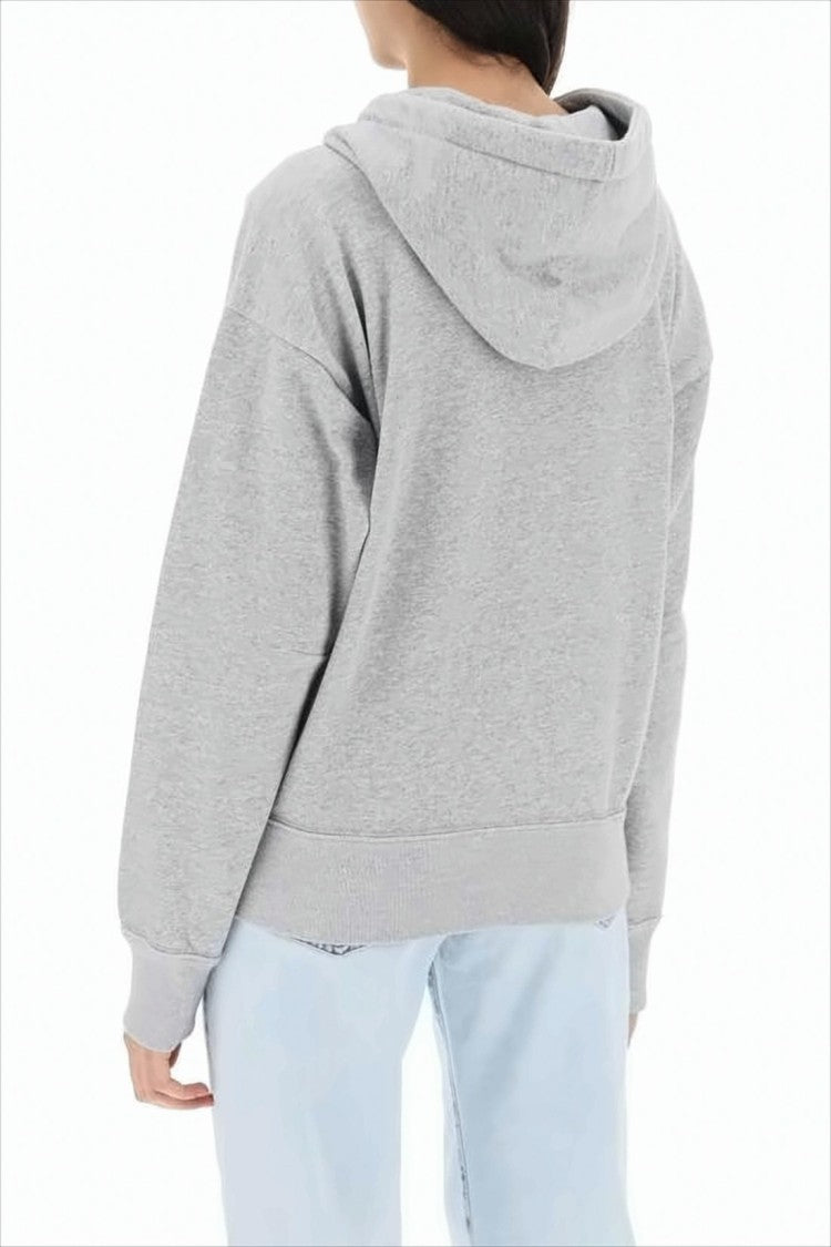 Relaxed Fit Cropped Hoodie with Drawstring