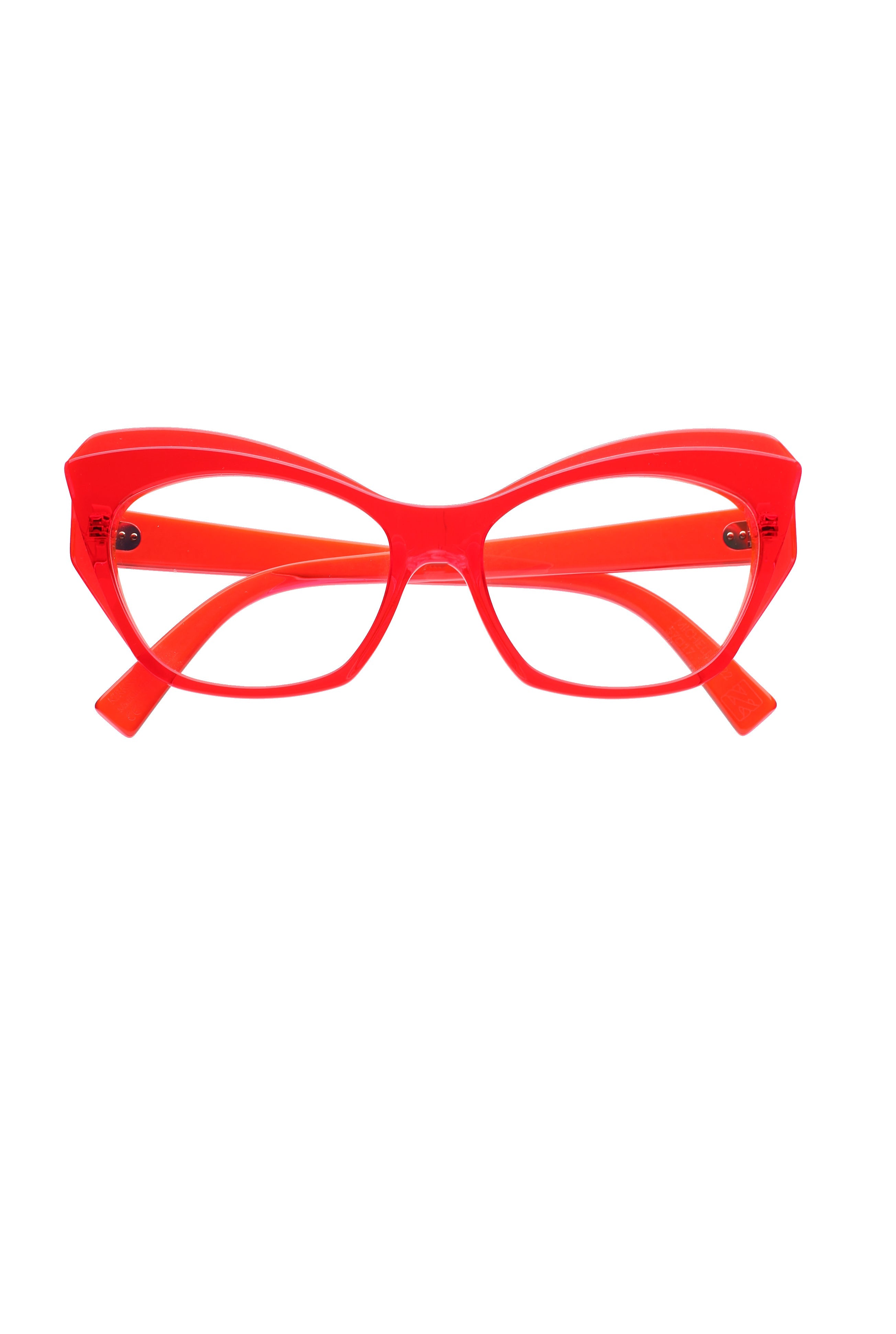 Michelle Red Acrylic Cat Eye Sunglasses