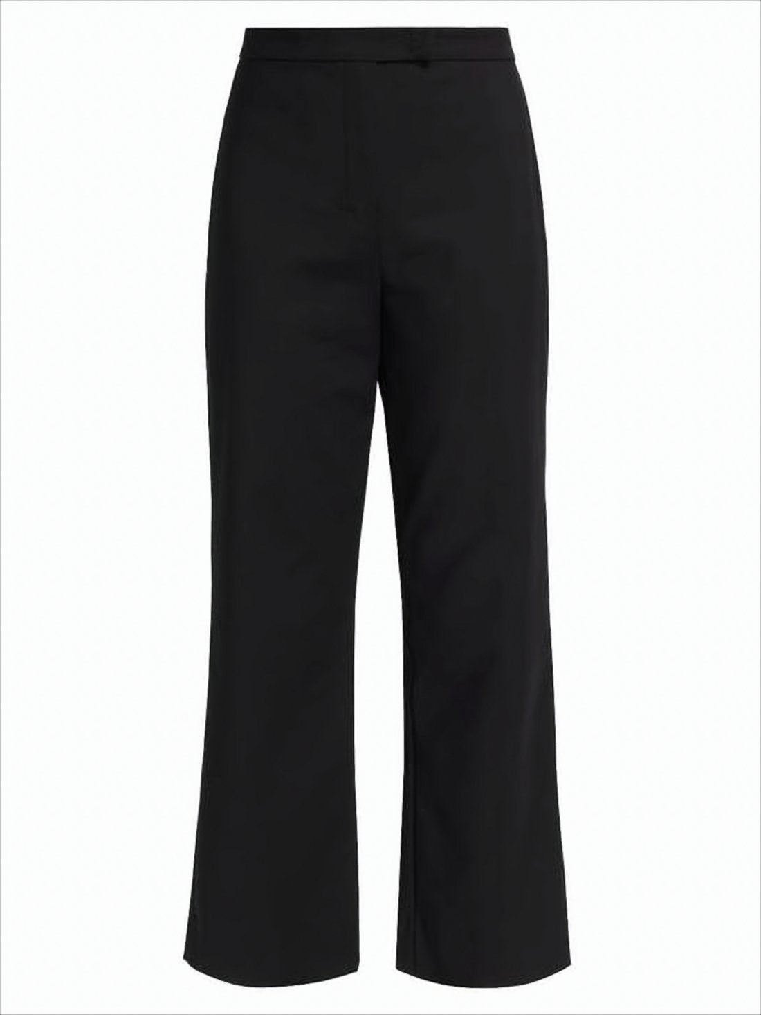 Cropped Tailored Pants with Flare Hem