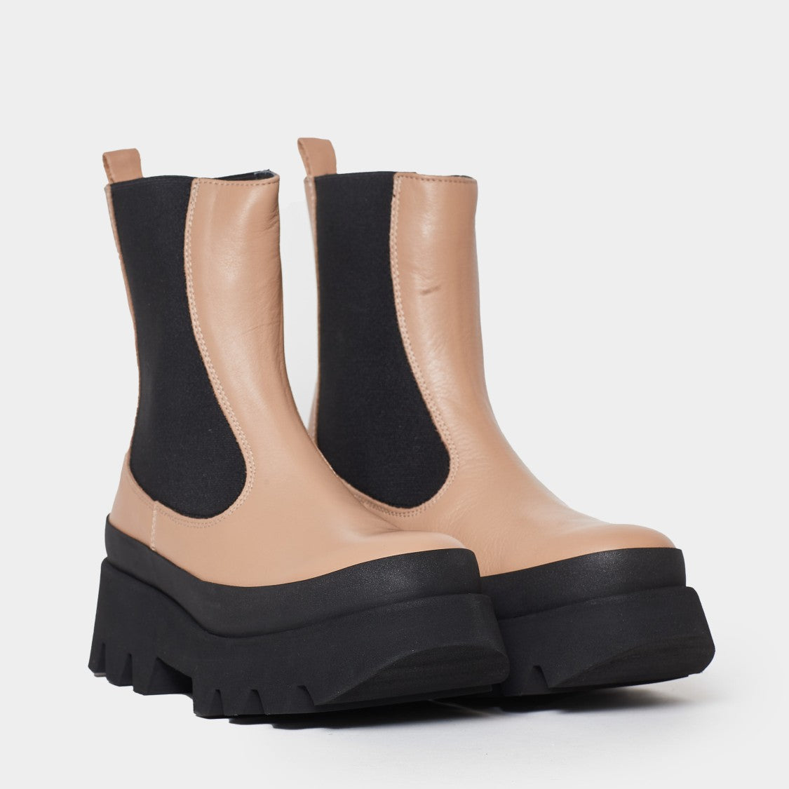 Beige Chelsea Boots