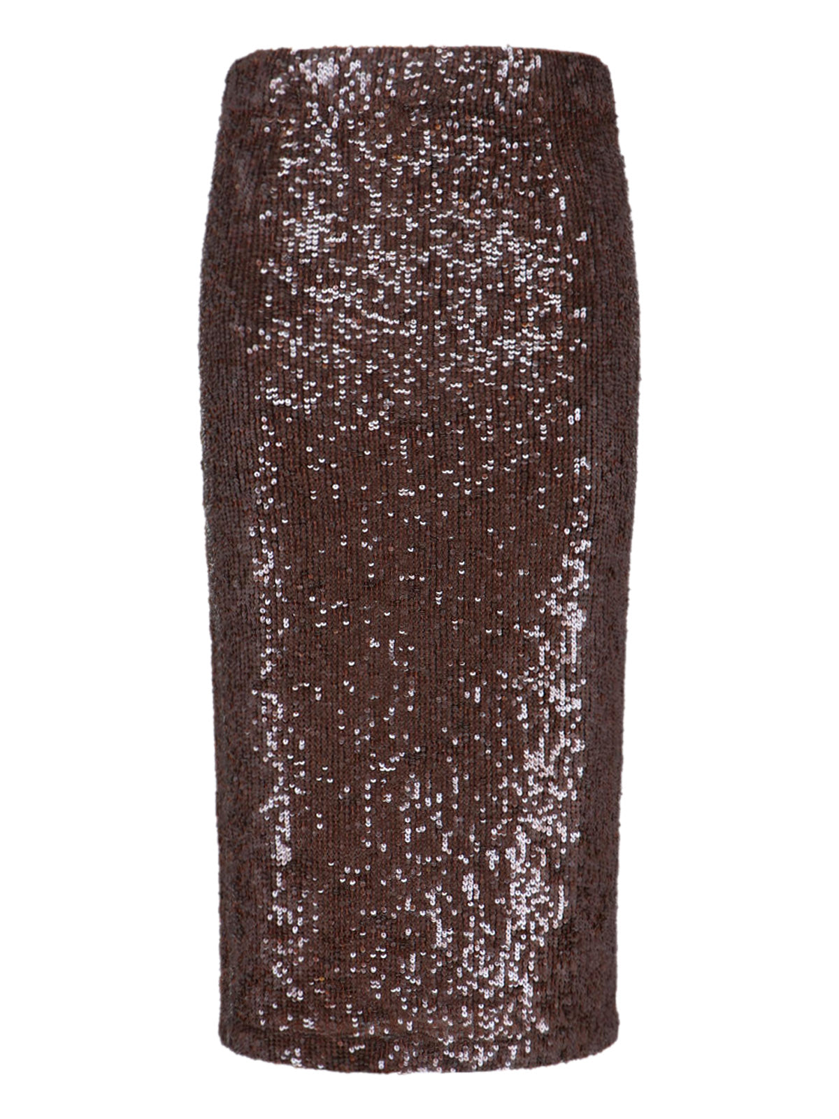 Brown Midi Sequin Skirt