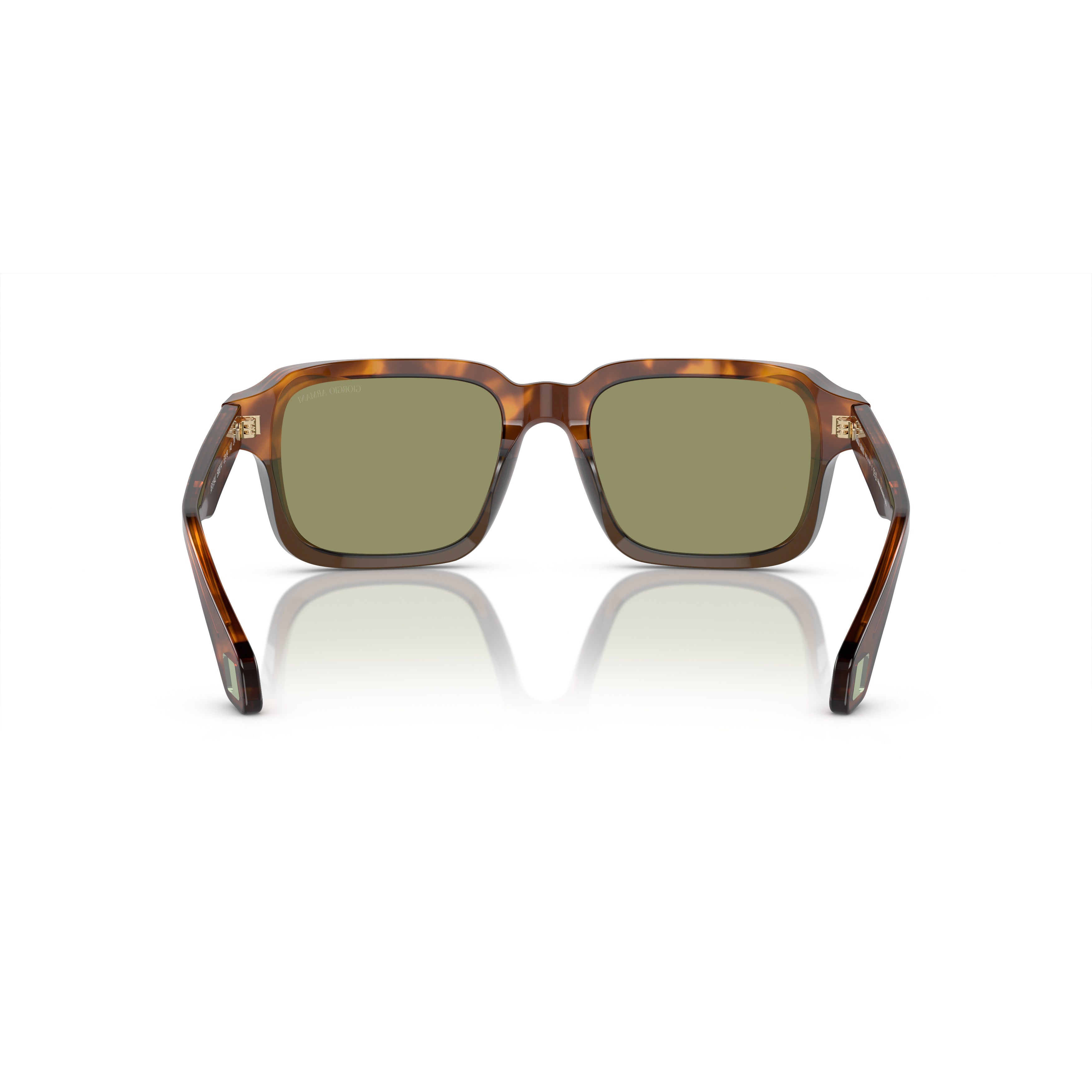 0ar8194u Bold Square Tortoiseshell Sunglasses with Green Lenses