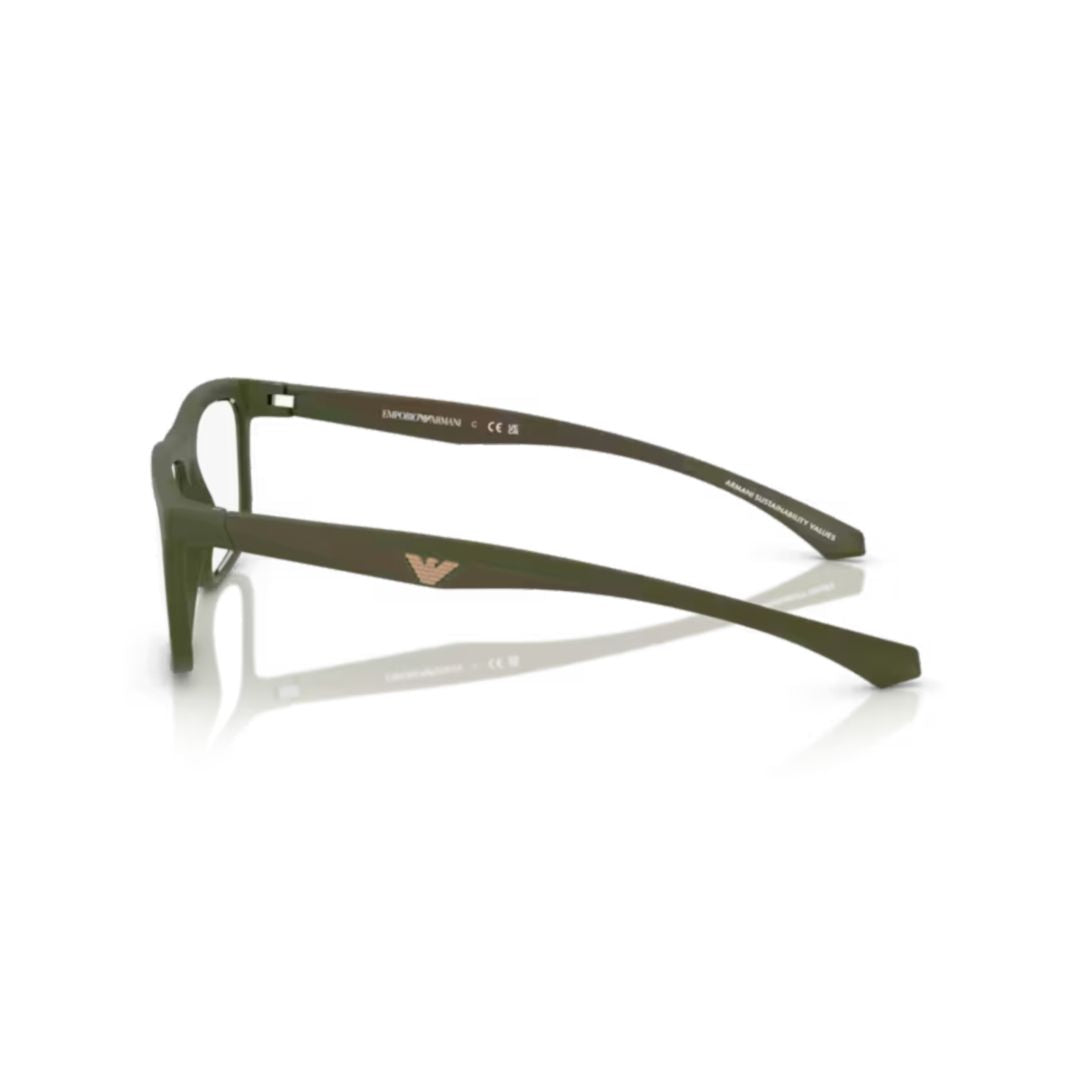 0ea3246 Rectangular Eyeglasses with Matte Olive Green Frame