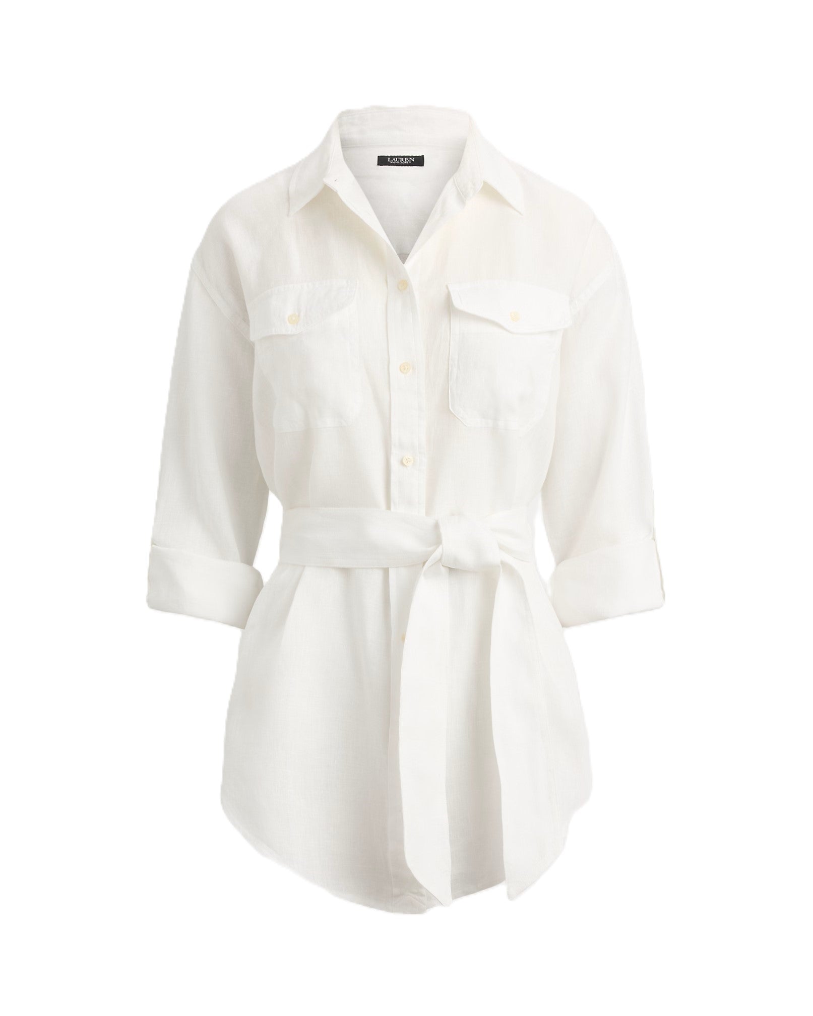 White Tissue Linen Button Shirt