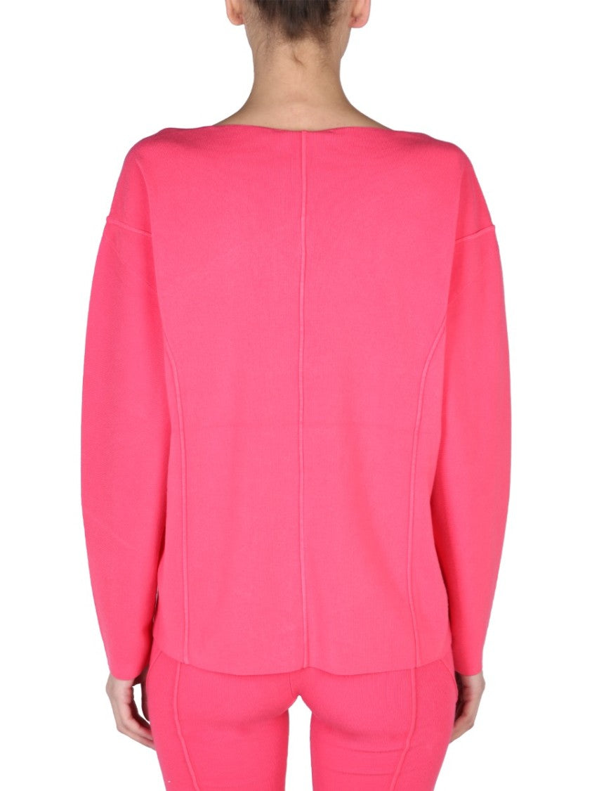 V-Neck Sweater With Contrast Profile