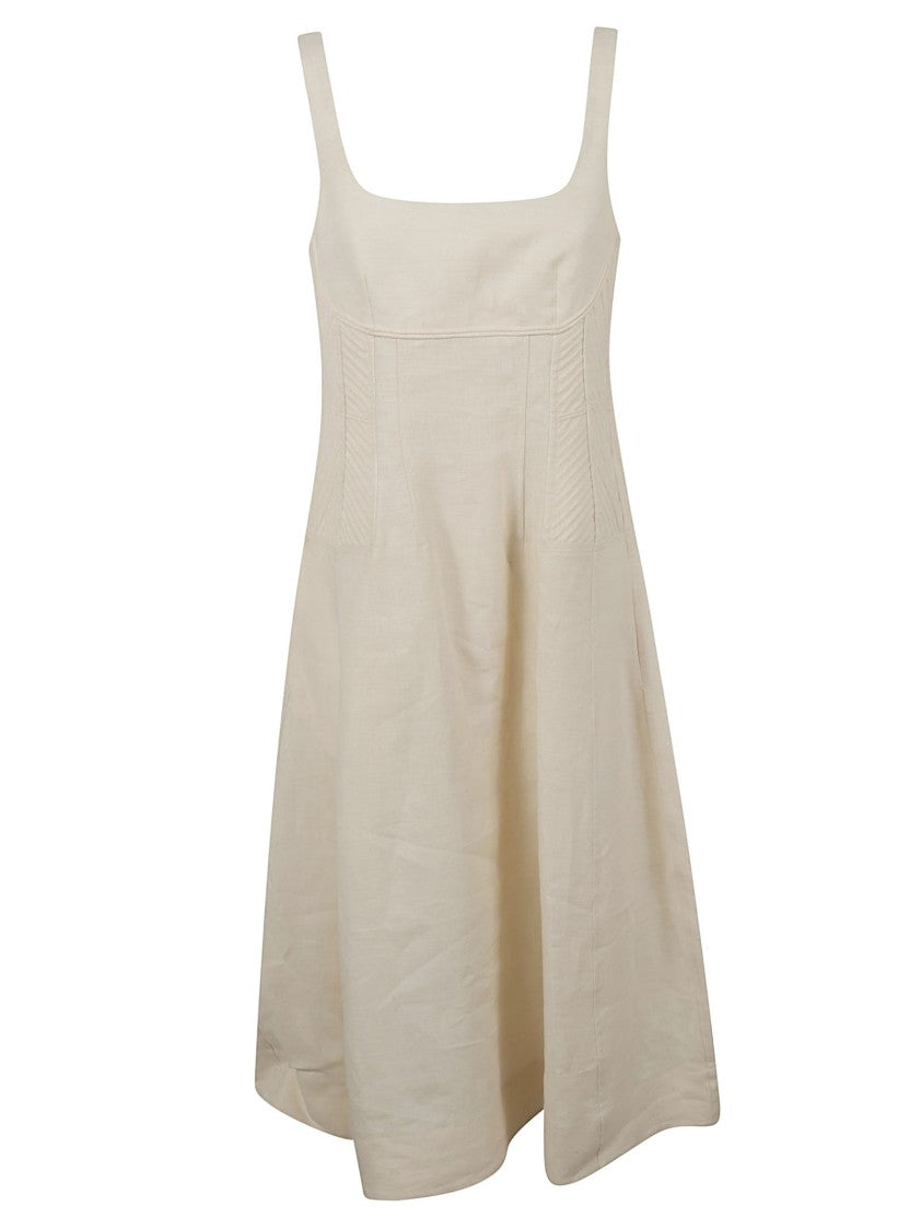 Fitted Square Neckline Dress