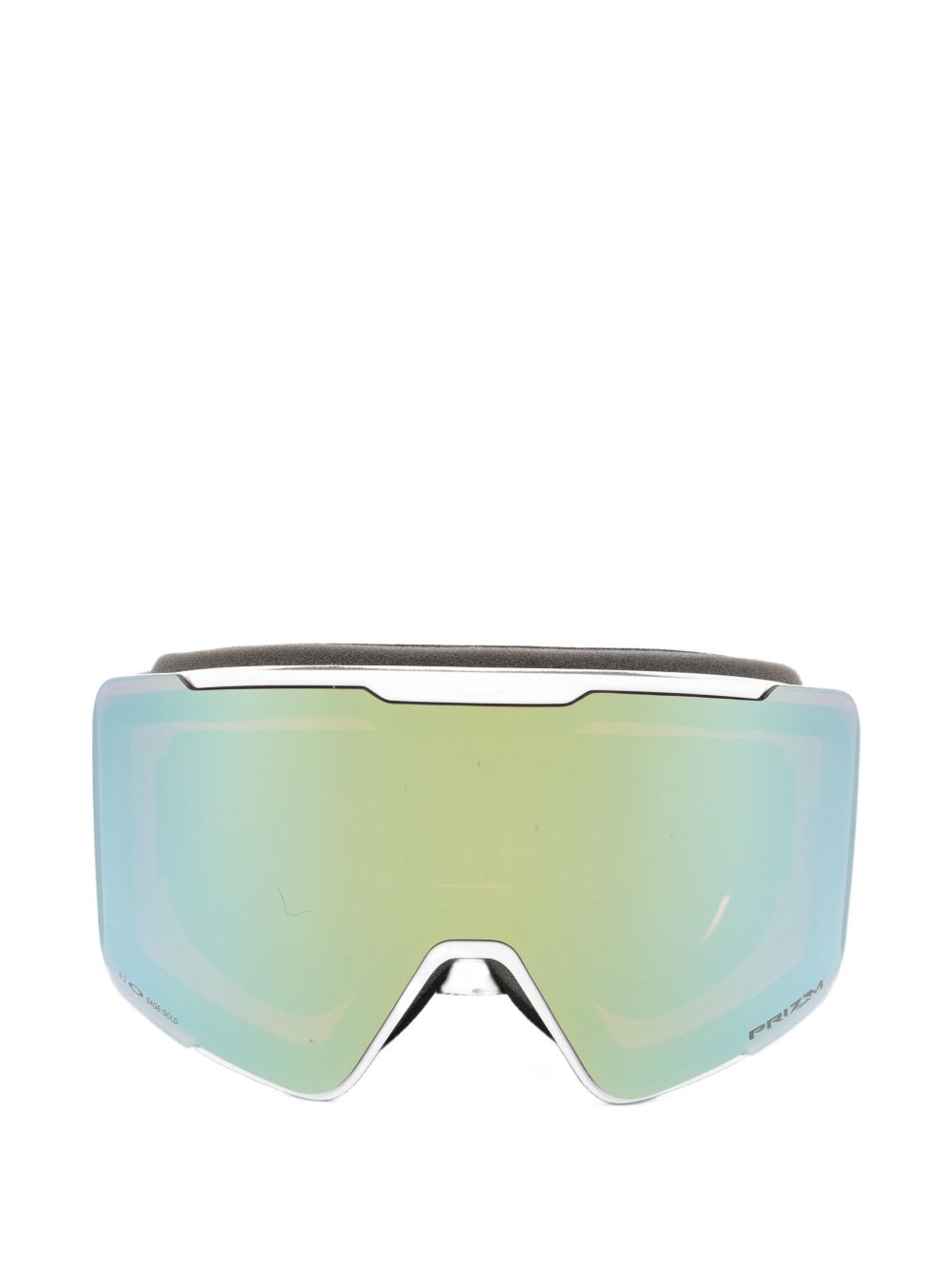 Wide Single-Lens Sunglasses with Iridescent Finish