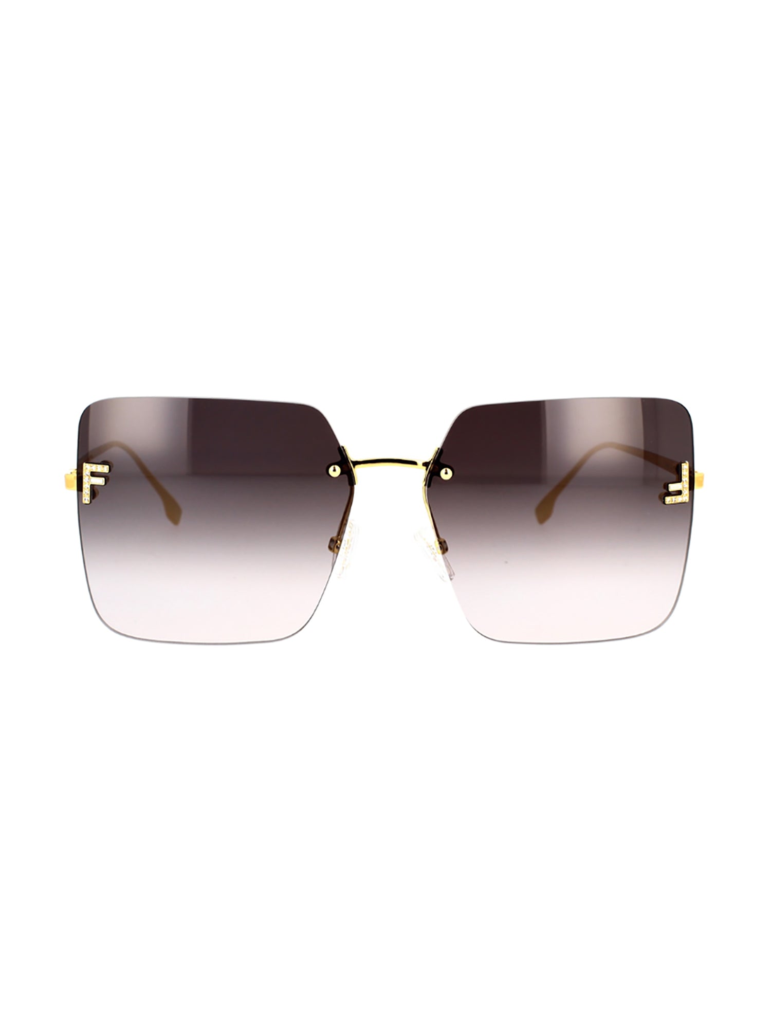 Bold Square Frame Sunglasses With Metallic Finish