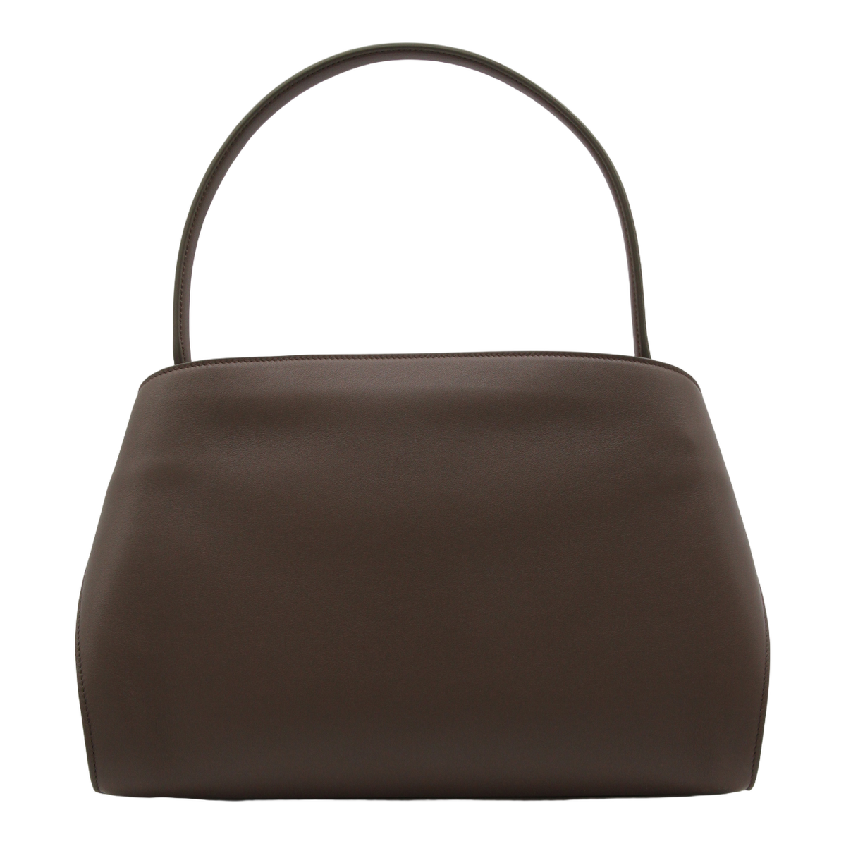 Structured Handbag with Gold-tone Accents