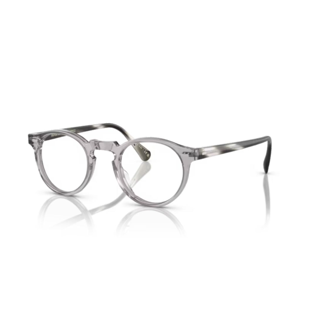 0ov5186 Translucent Acetate Round Frame Eyeglasses with Keyhole Bridge