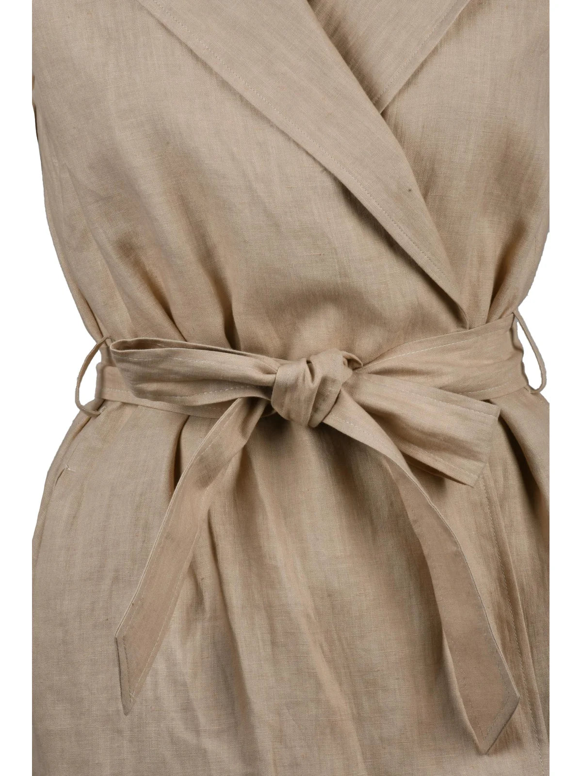 Beige Linen Vest