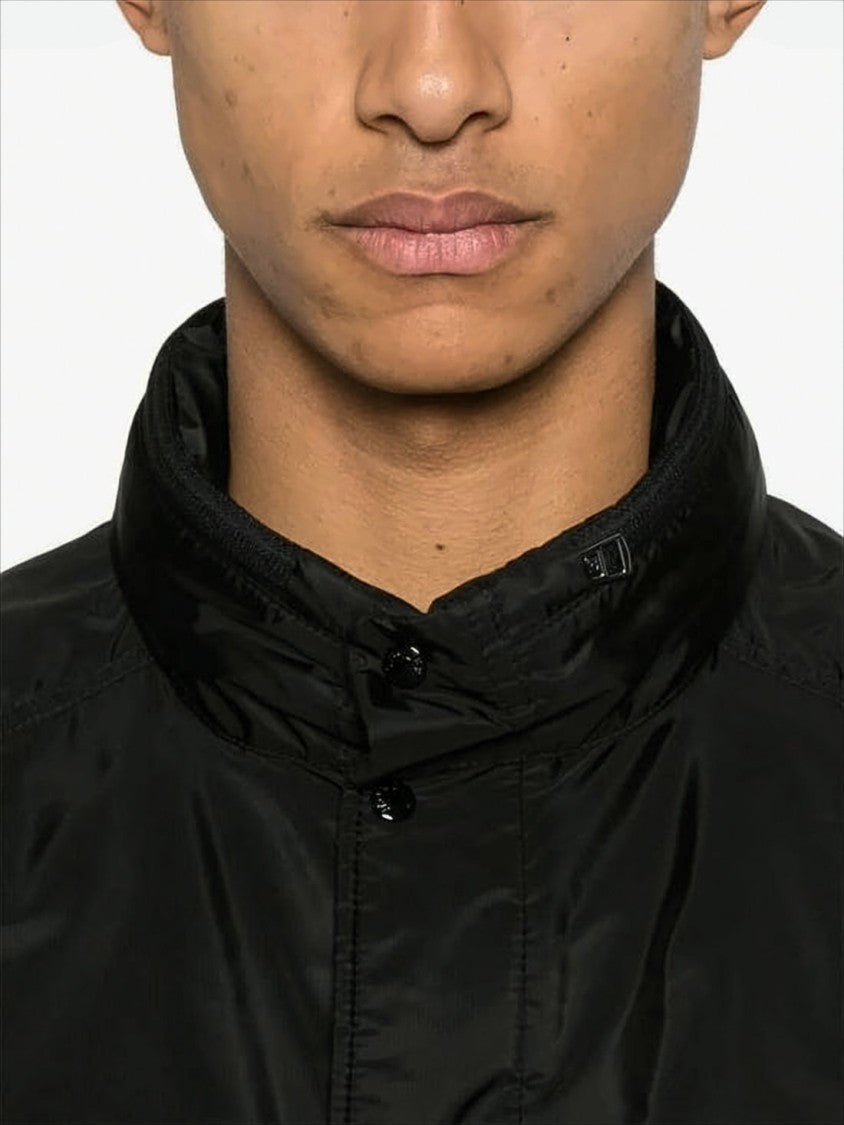 High Collar Black Polyamidejacket