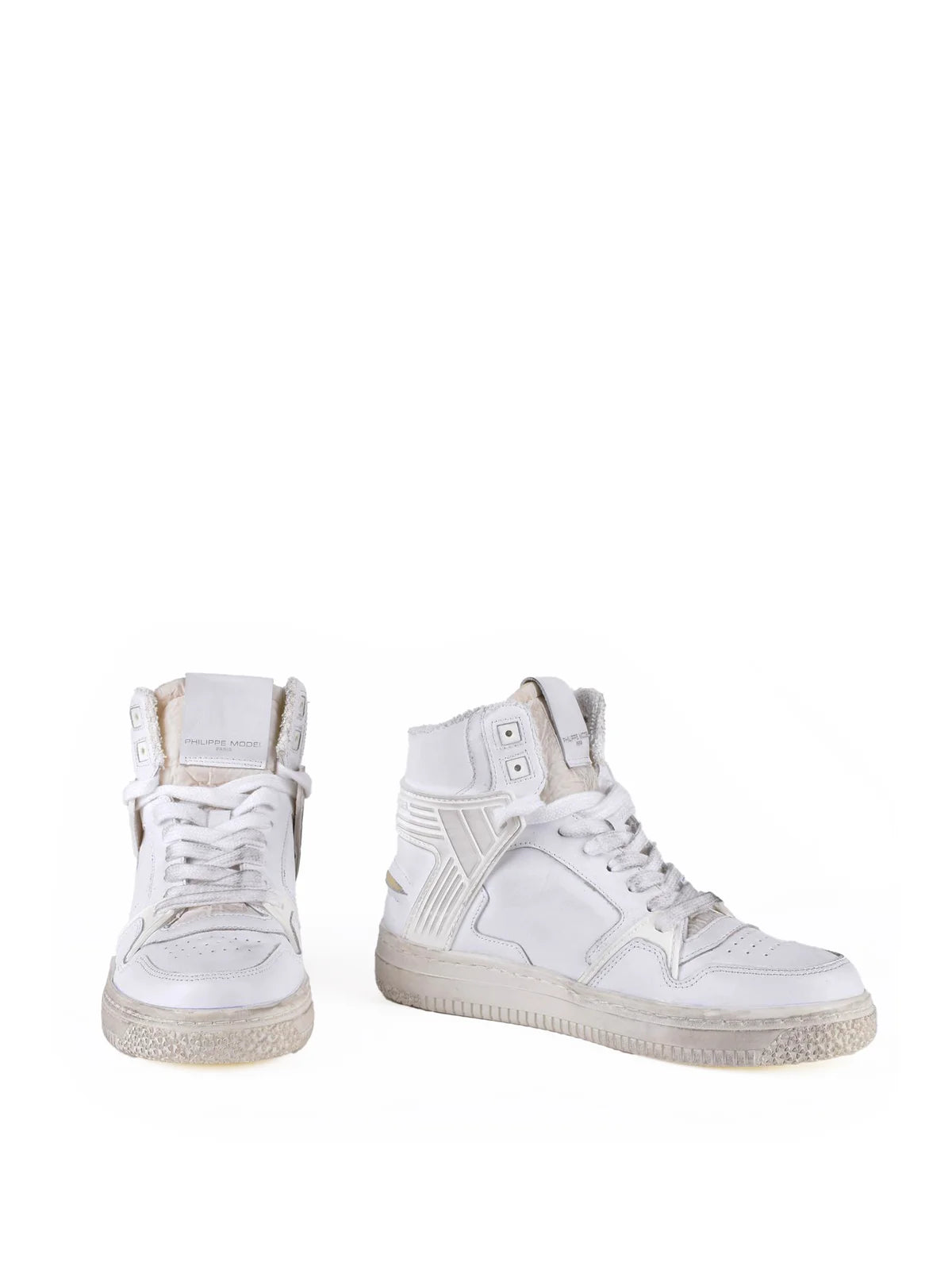 High-Top Sneakers With Padded Collar And Textured Sole