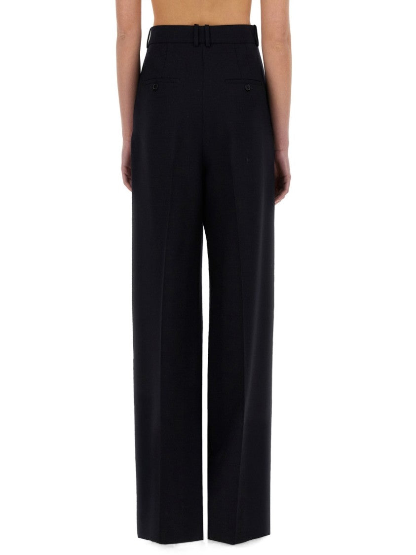 Wide-Leg Pants In Grain De Poudre