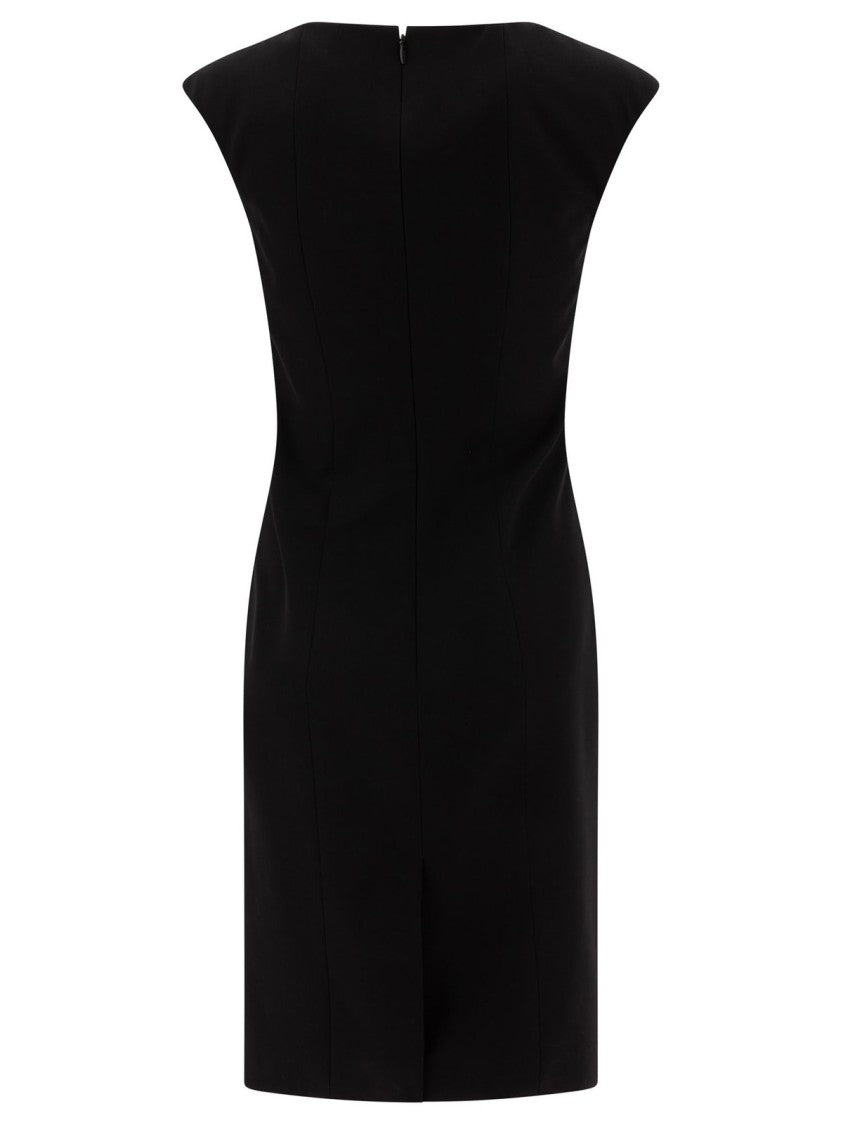 Wool Dress With Minimalist Silhouette And Refined Texture