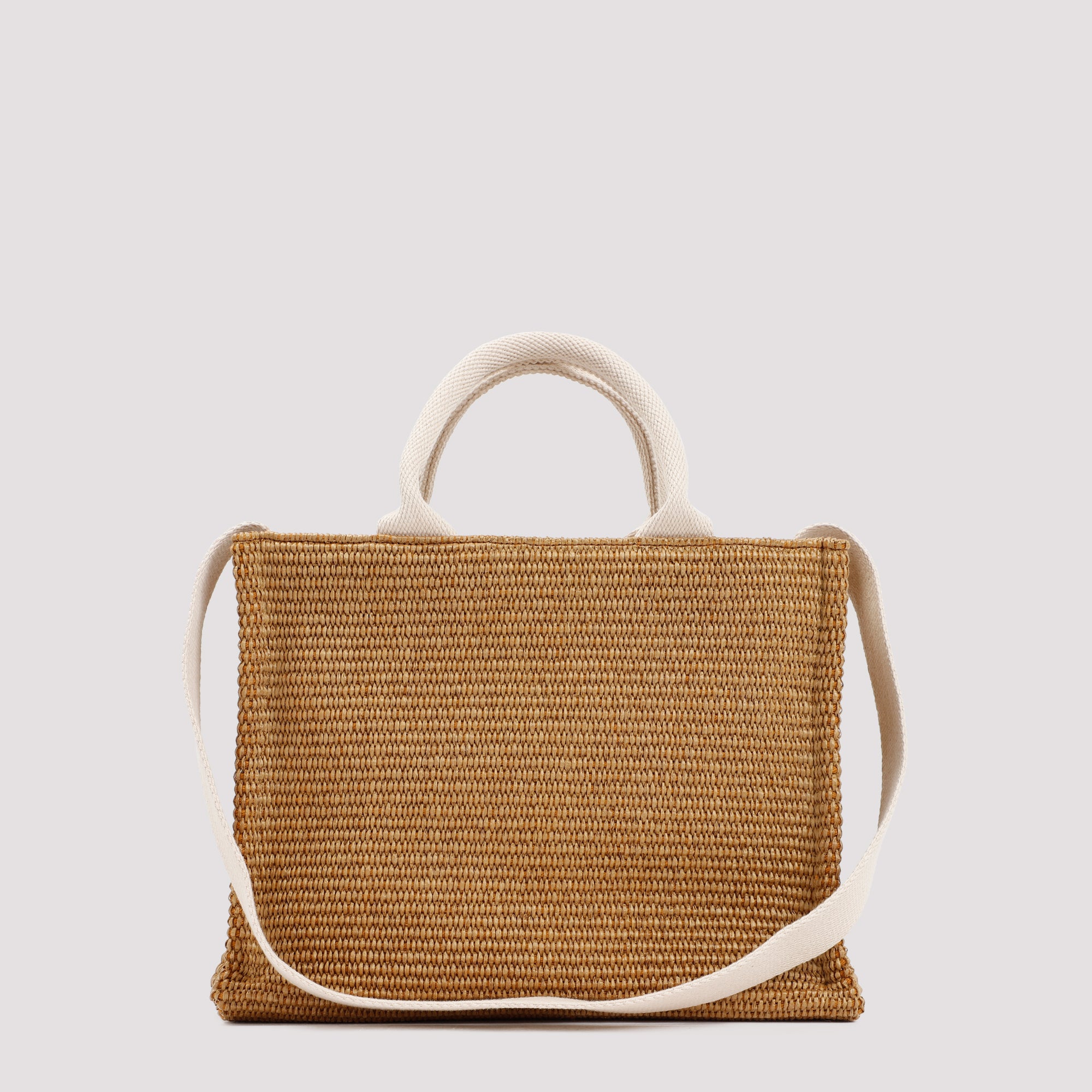 Natural Raffia East-West Tote Bag