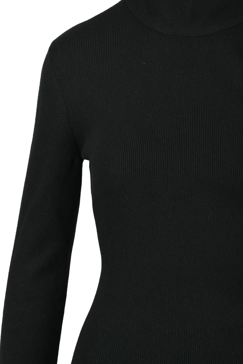 Fitted Knit Dress - Black