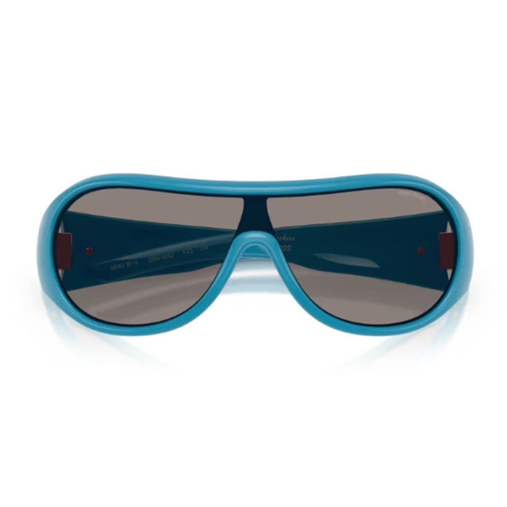 Oversized Mask Sunglasses with Glossy Acetate Frame