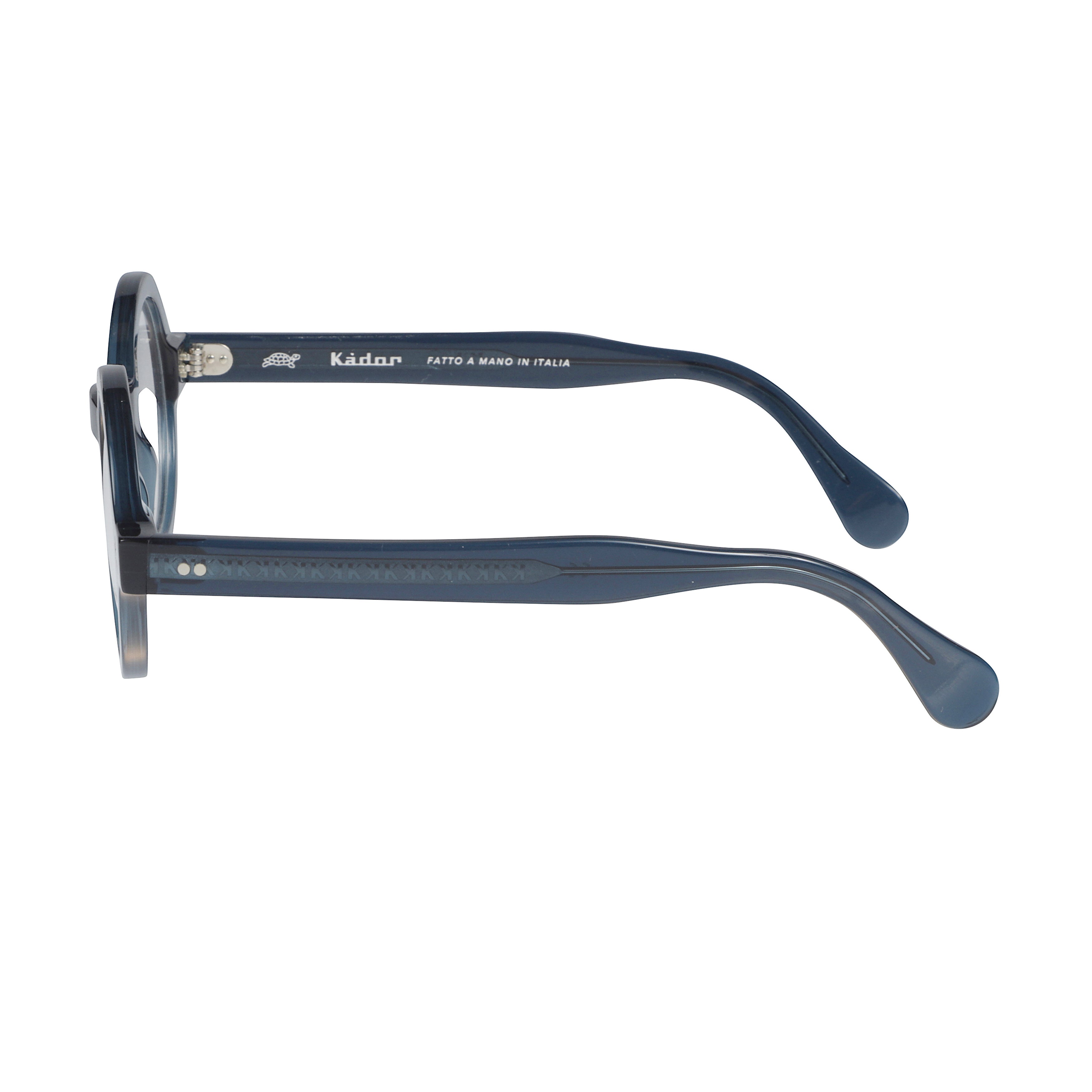 Arkistar/K-45 Round Frame Eyeglasses with Translucent Deep Blue Finish