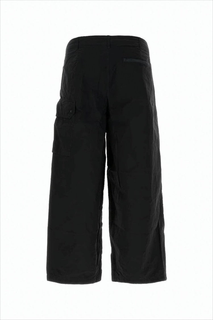 Straight-Leg Pants with Wide Design and Side Pockets