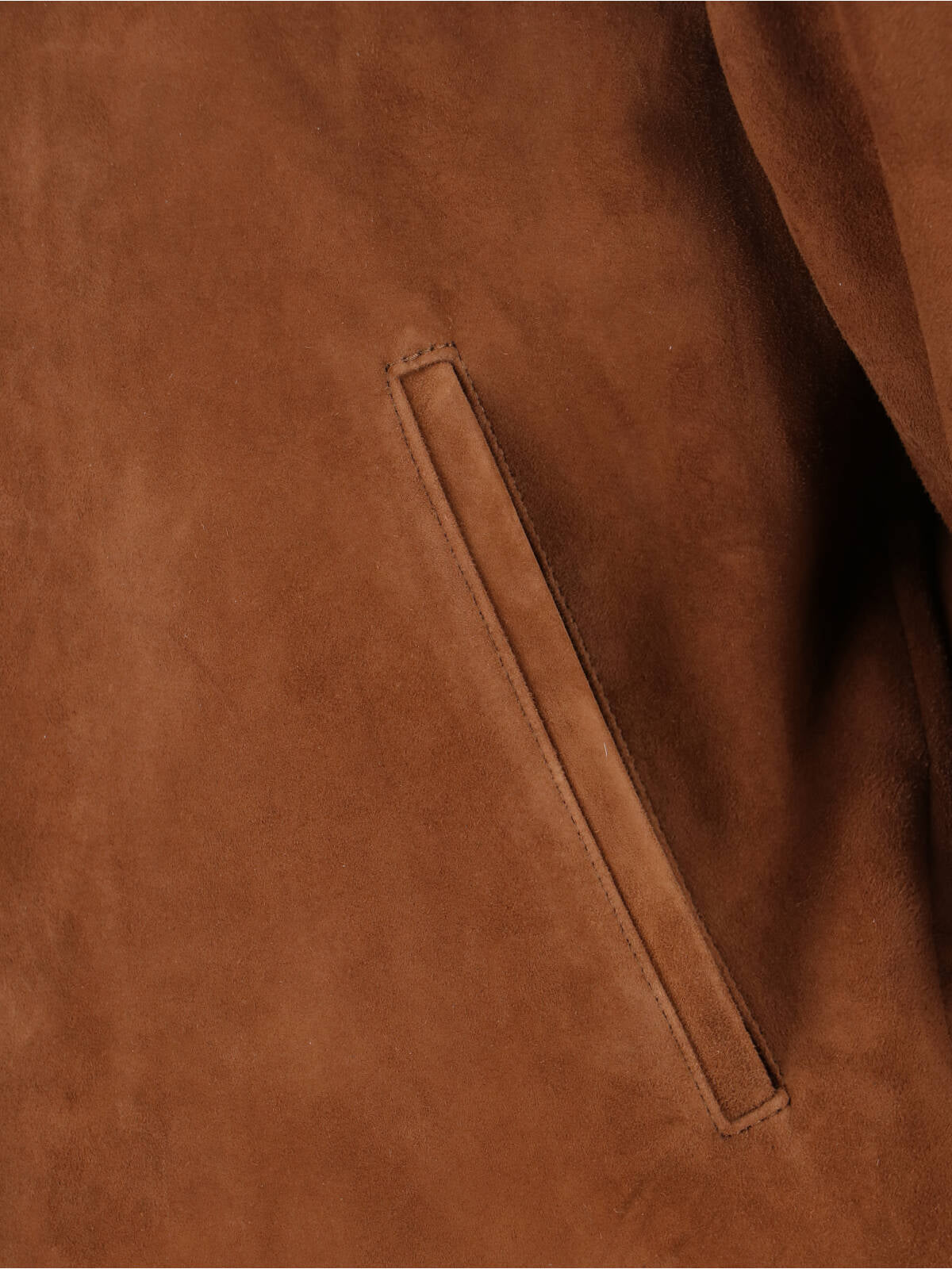 Structured Brown Jacket With Front Zipper Closure