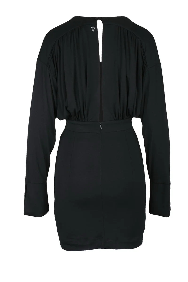 Jersey Dress Zip Raglan - Black