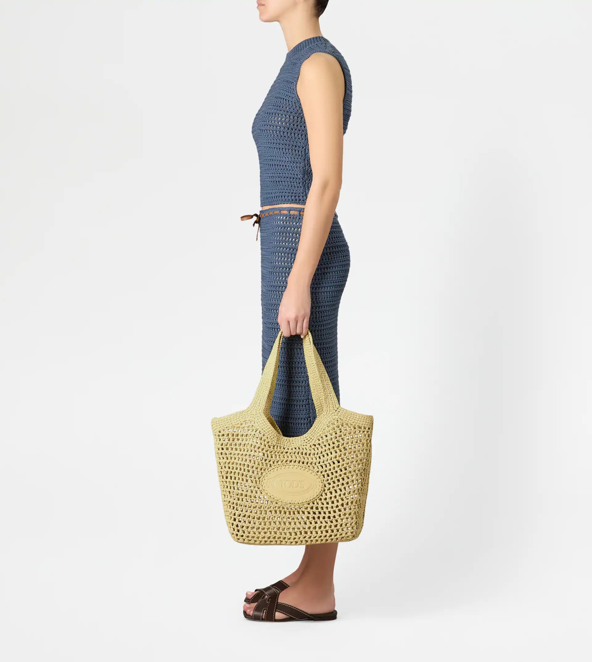 Woven Tote Bag with Embossed Logo