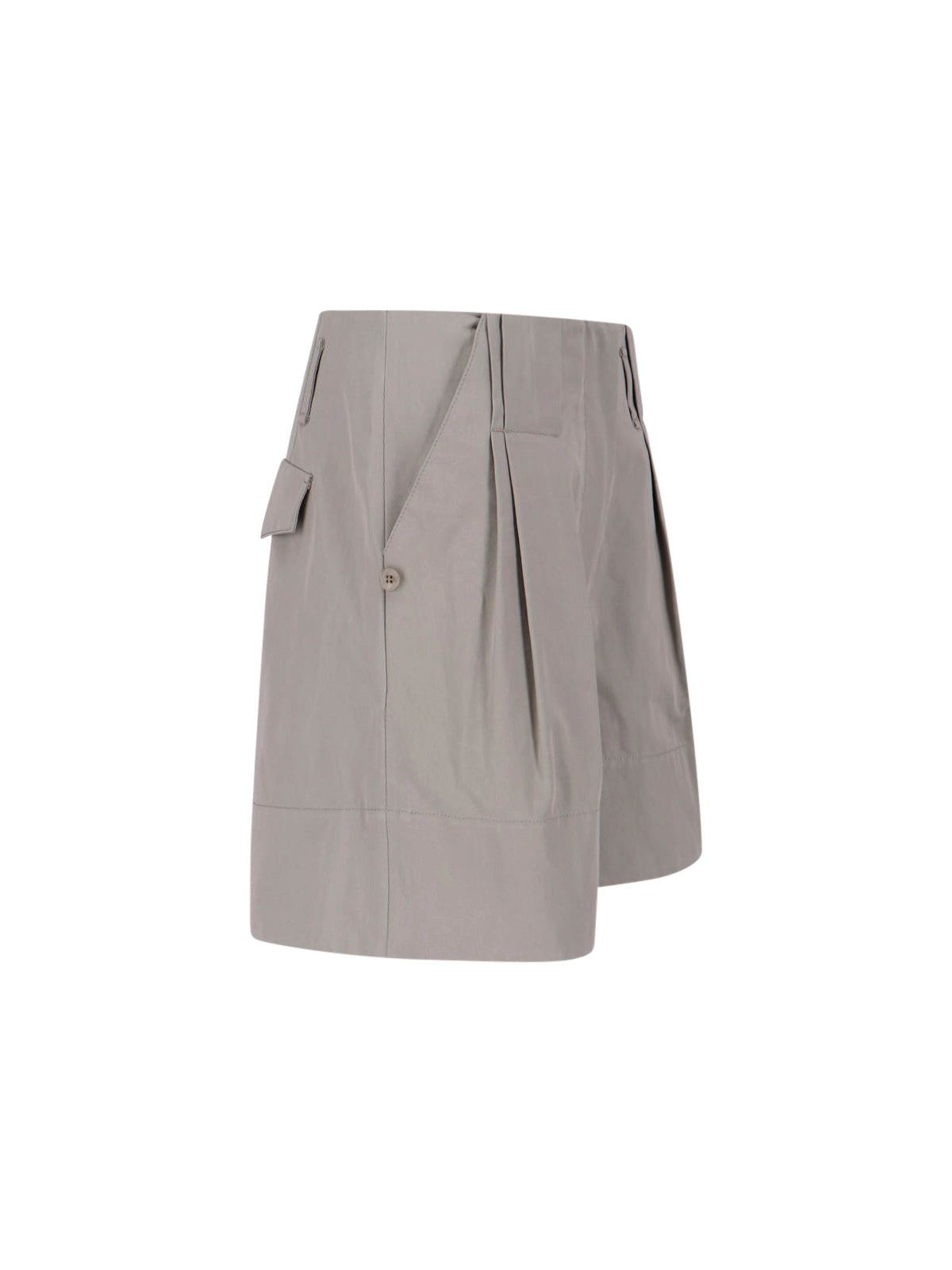 Dark Grey Mid-Rise Tailored Shorts