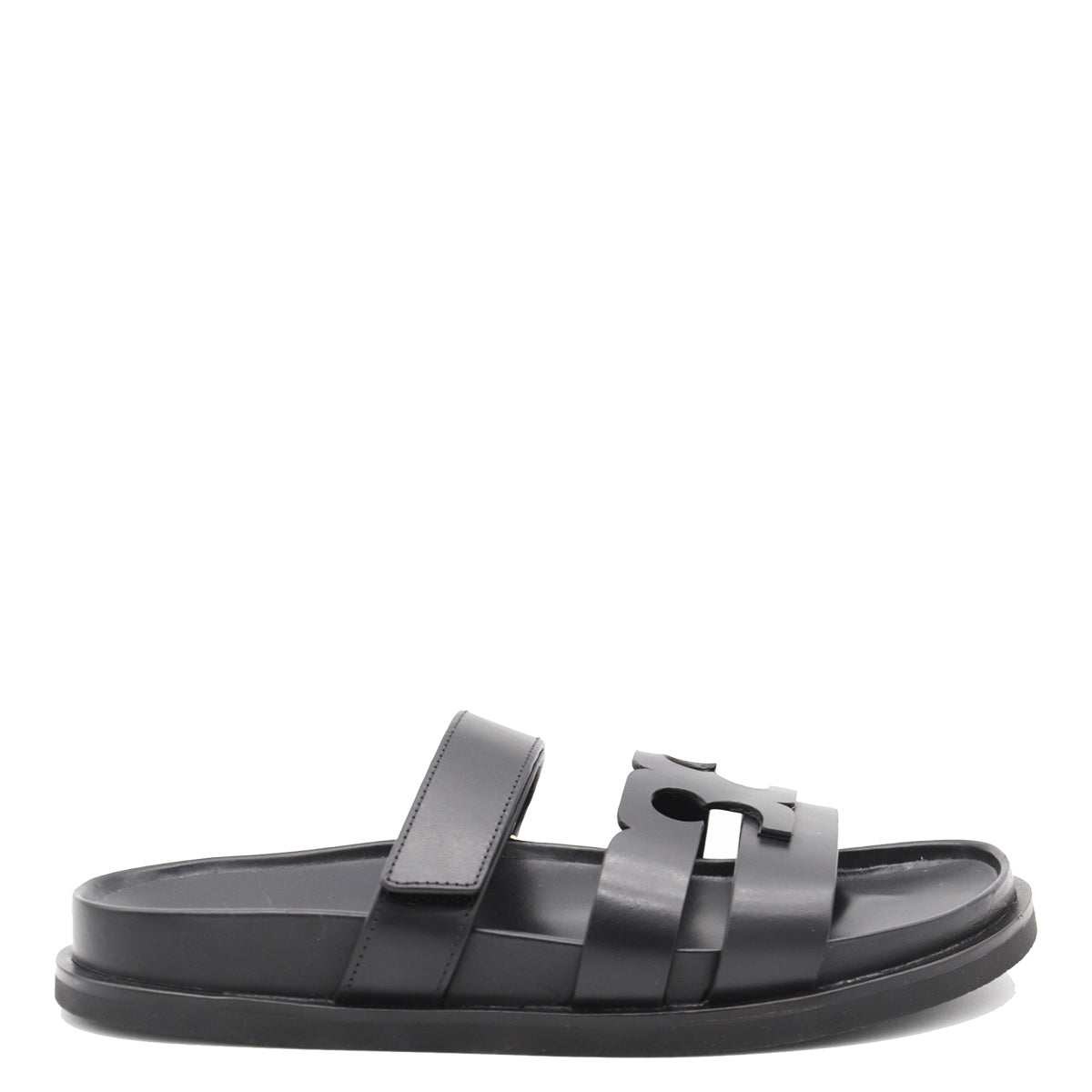 Black Lace-Up Sandals