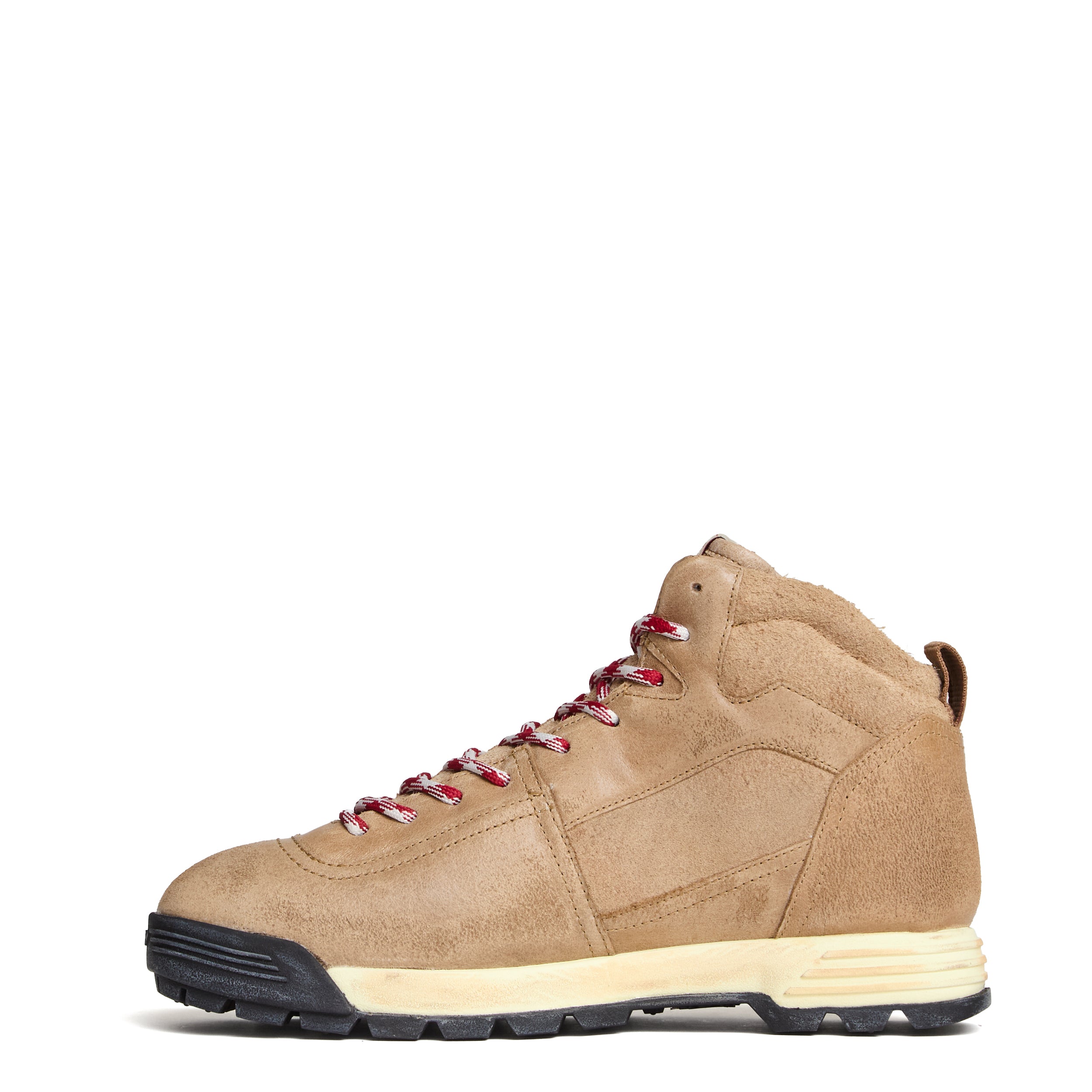 Mid-Height Suede and Leather Ankle Boots