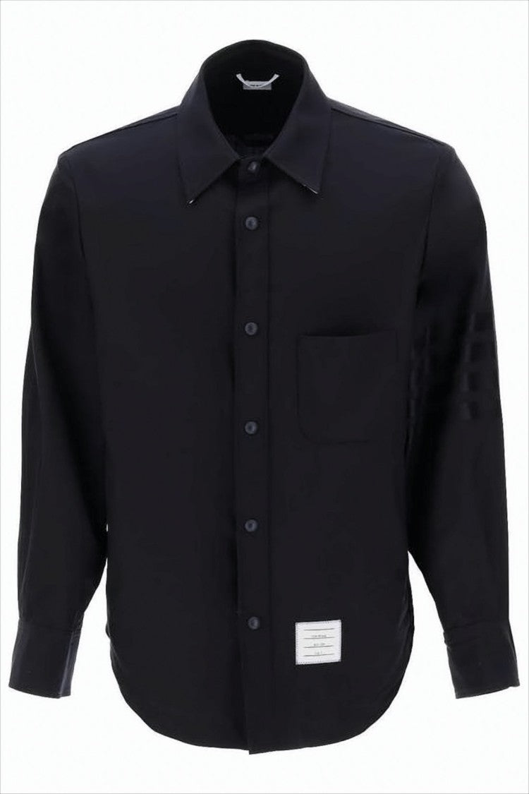 Boxy Silhouette Black Wool Jacket